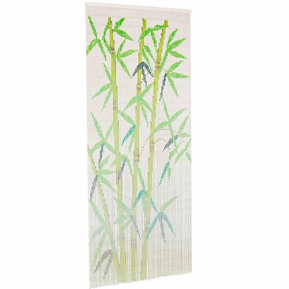 Leasha Rideaux de Porte Bambou, Rideau Décoration Anti Mouches Séparation de Pièce Bambou 90x200 cm