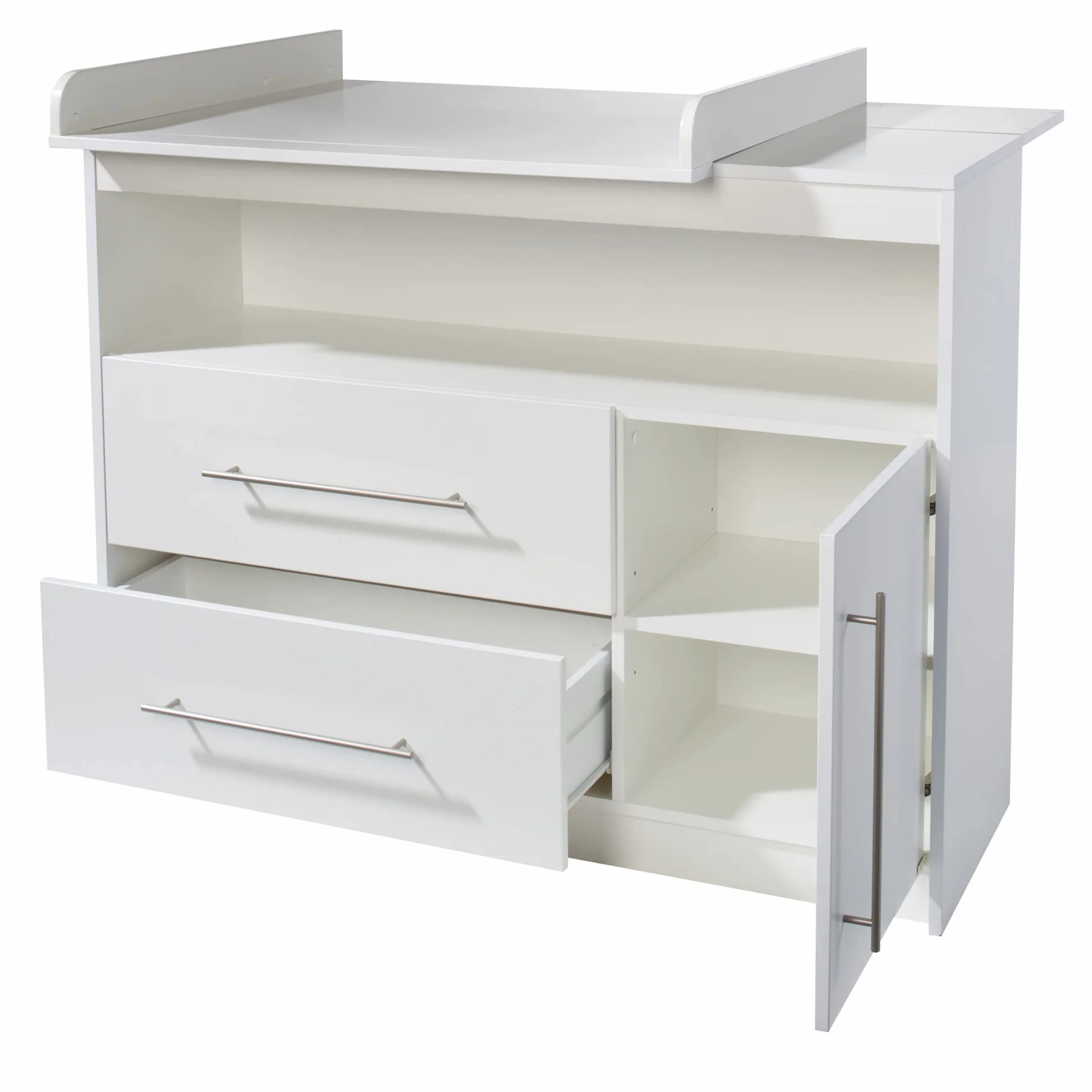 roba Babymöbel Maren Lot de 2 pièces Lit d'enfant 70 x 140 cm transformable commode à langer Blanc