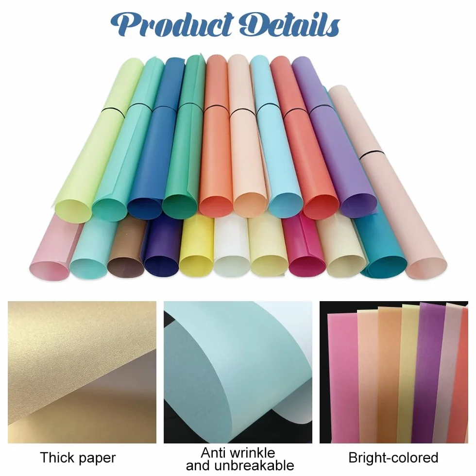 Papier Transparent Couleur A4 29.7x21 cm 20 Feuilles Cartonné Loisir Creatif Papiers Calque Imprimable Bricolage Calligraphie Scrapbooking