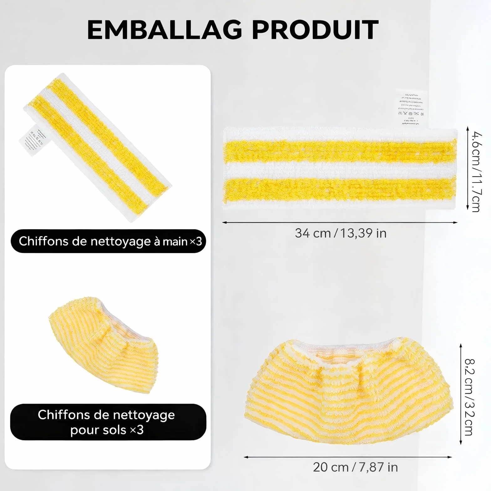 Lot De 6 Chiffons En Microfibre Compatibles Karcher EasyFix SC 1 SC 2 SC 3 SC 4 SC 5 Accessoires Nettoyeur Vapeur