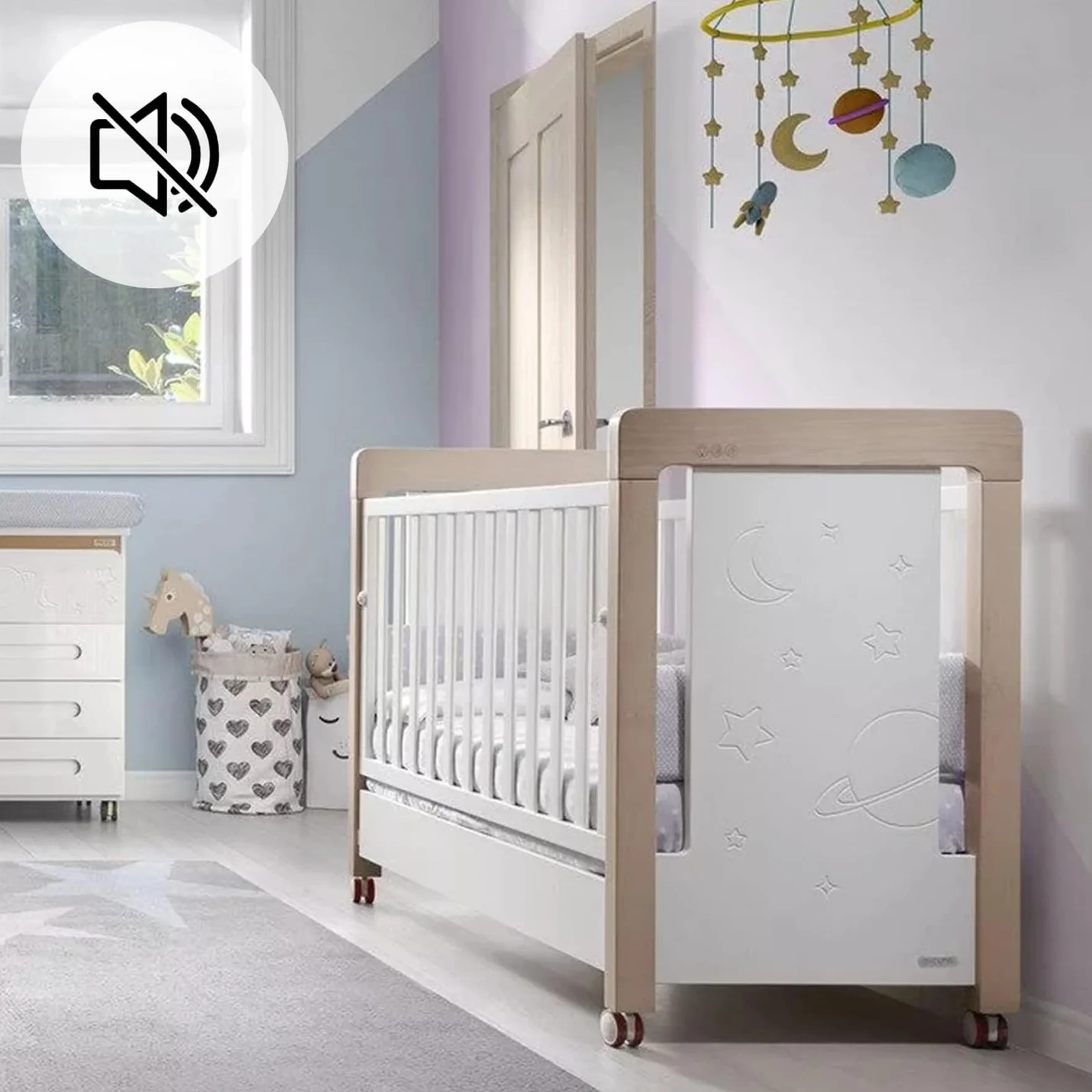 Roulettes pour Meubles d'enfants 4 Pièces Support pivotantes lit de bébé Berceaux