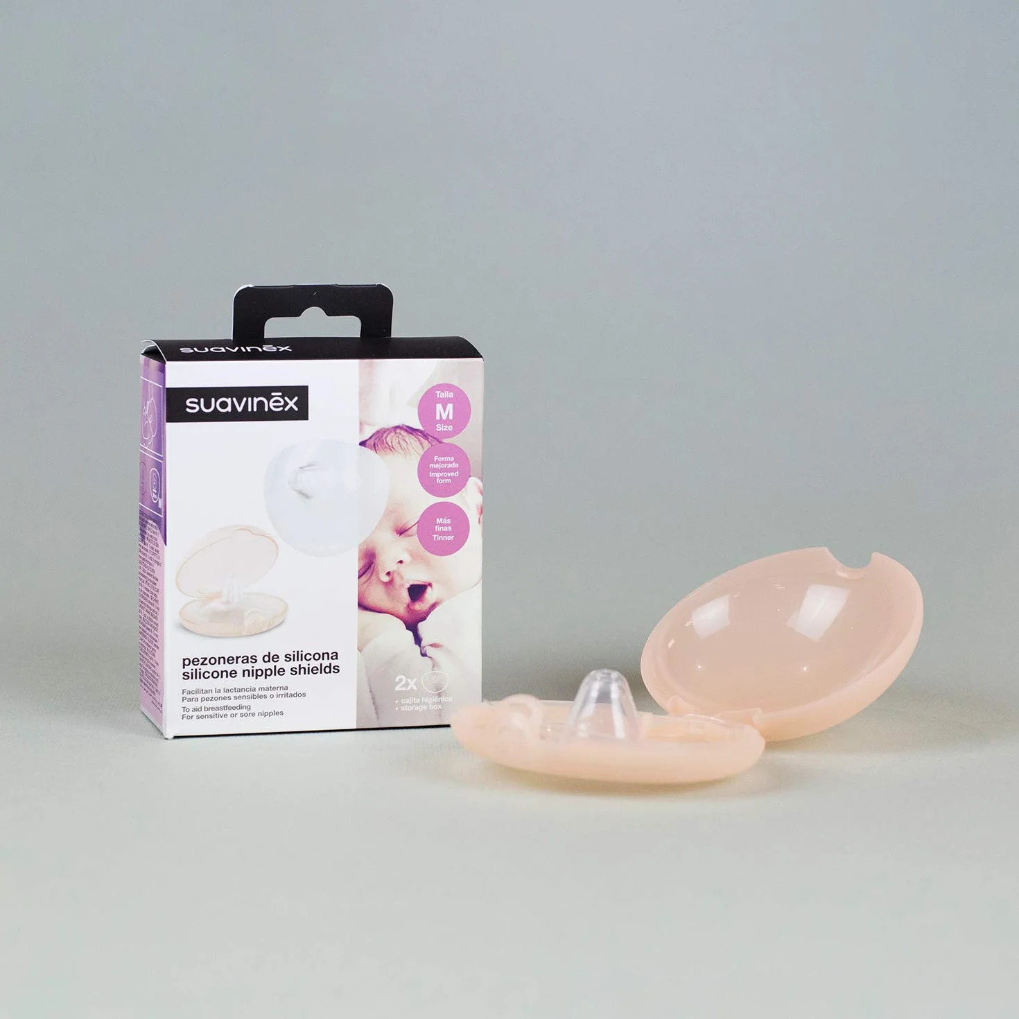 Suavinex Bouts de Sein en Silicone Taille S Pack de 2