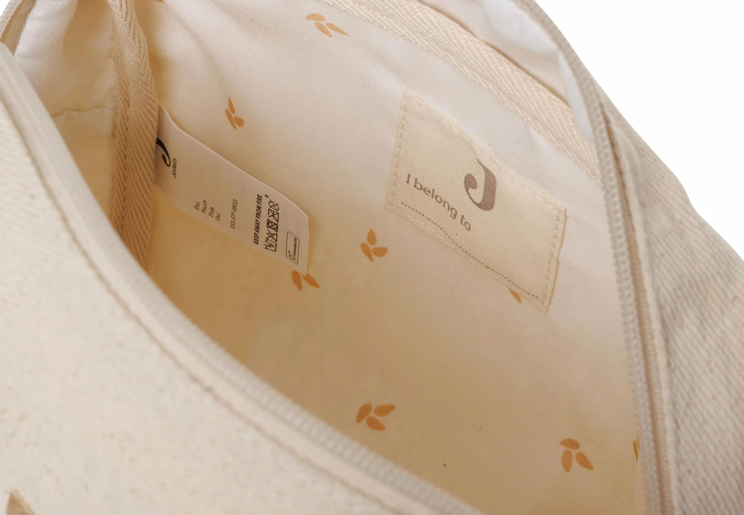 Jollein Sac à Couches en Sergé Naturel 23x19x10 cm Organiseur Beige
