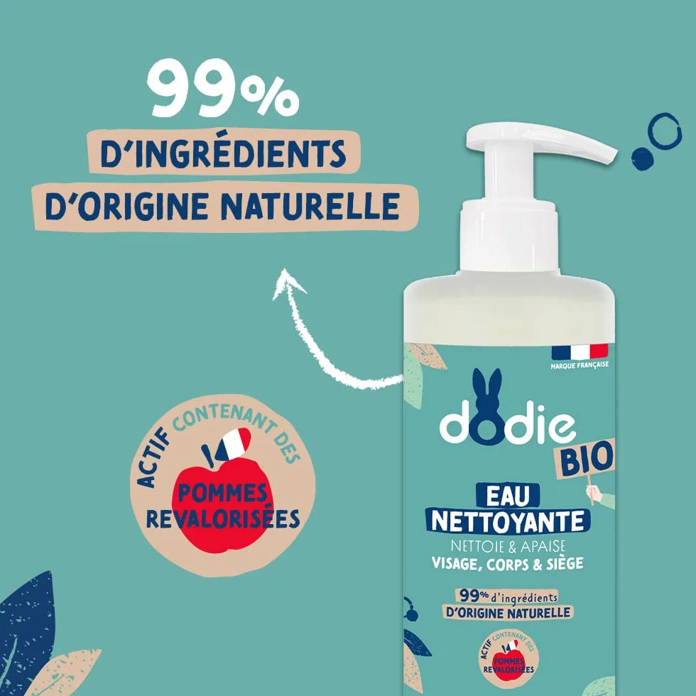DODIE Eau Nettoyante Bio 400mL visage corps siège