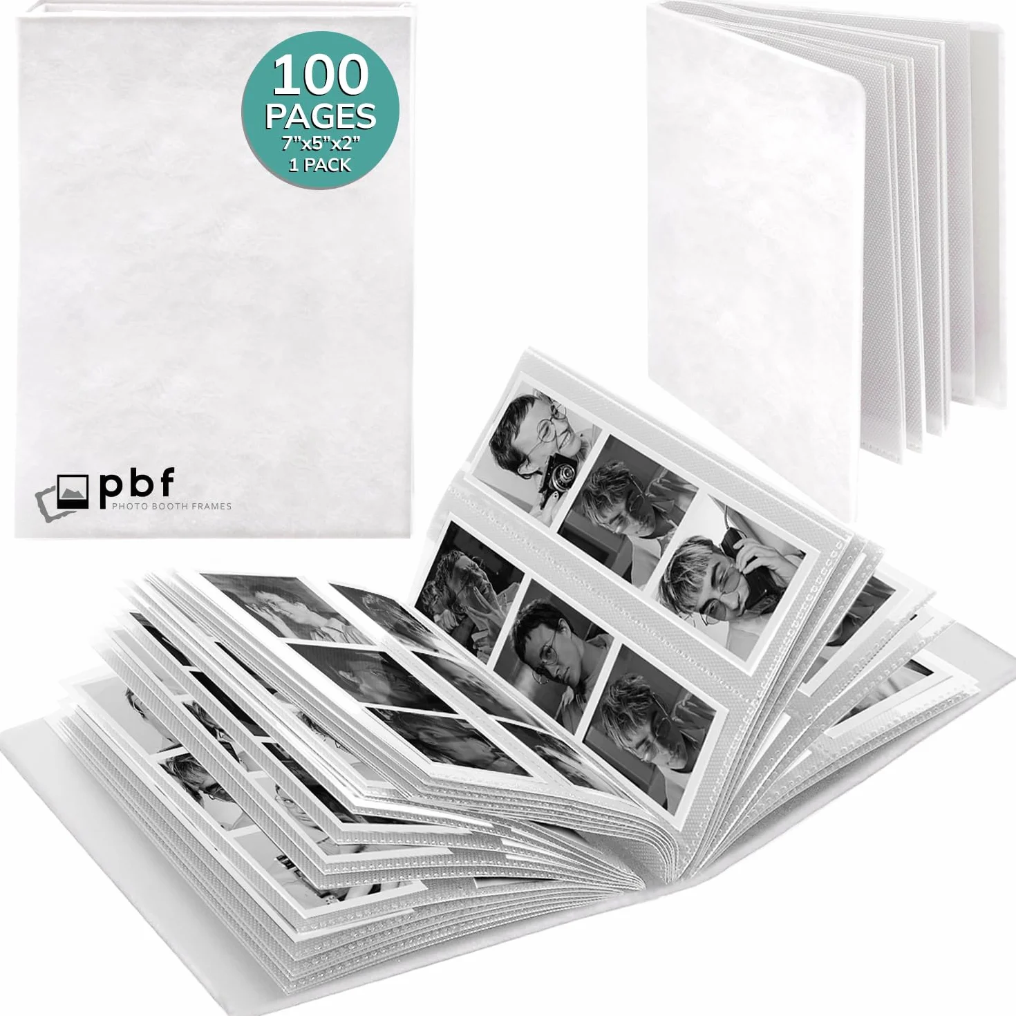 Album photo blanc 5 x 15 cm, album de mariage 100 pages 200 photos