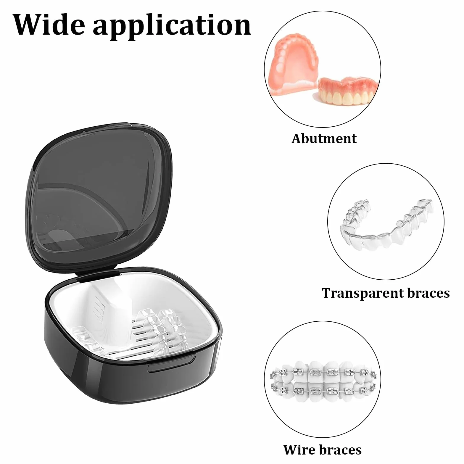Etui Pour Appareil Dentaire Boîte De Rangement Avec Panier Portable Boîte Orthodontique 2 Pièces