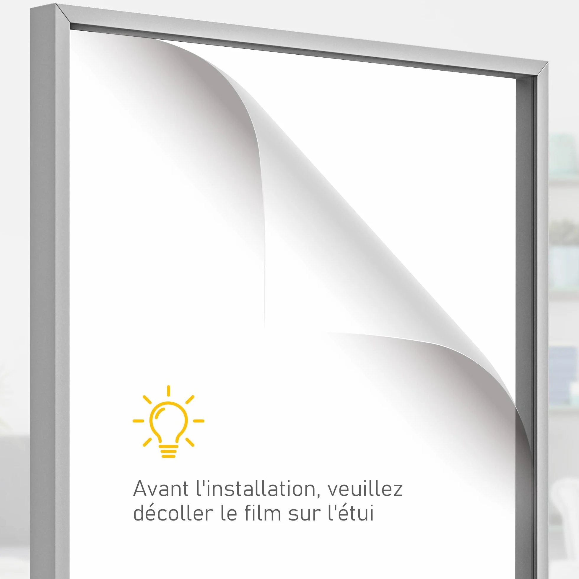 HOMCOM Frame Box T-Frame Cadre Maillot Aluminium Acrylique Protection UV 70 x 90 cm