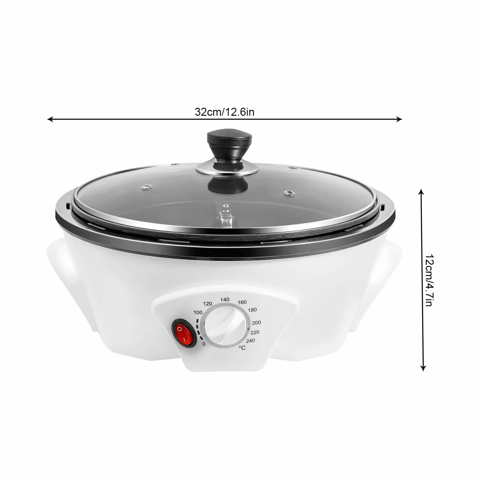 Torréfacteur à café domestique 800 W électrique réglable 0-240 °C 500 g