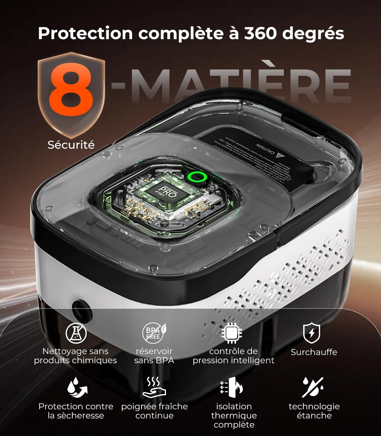 Nettoyeur Vapeur 18-en-1 SPJ Turbo Steam 9s Technologie Allemande