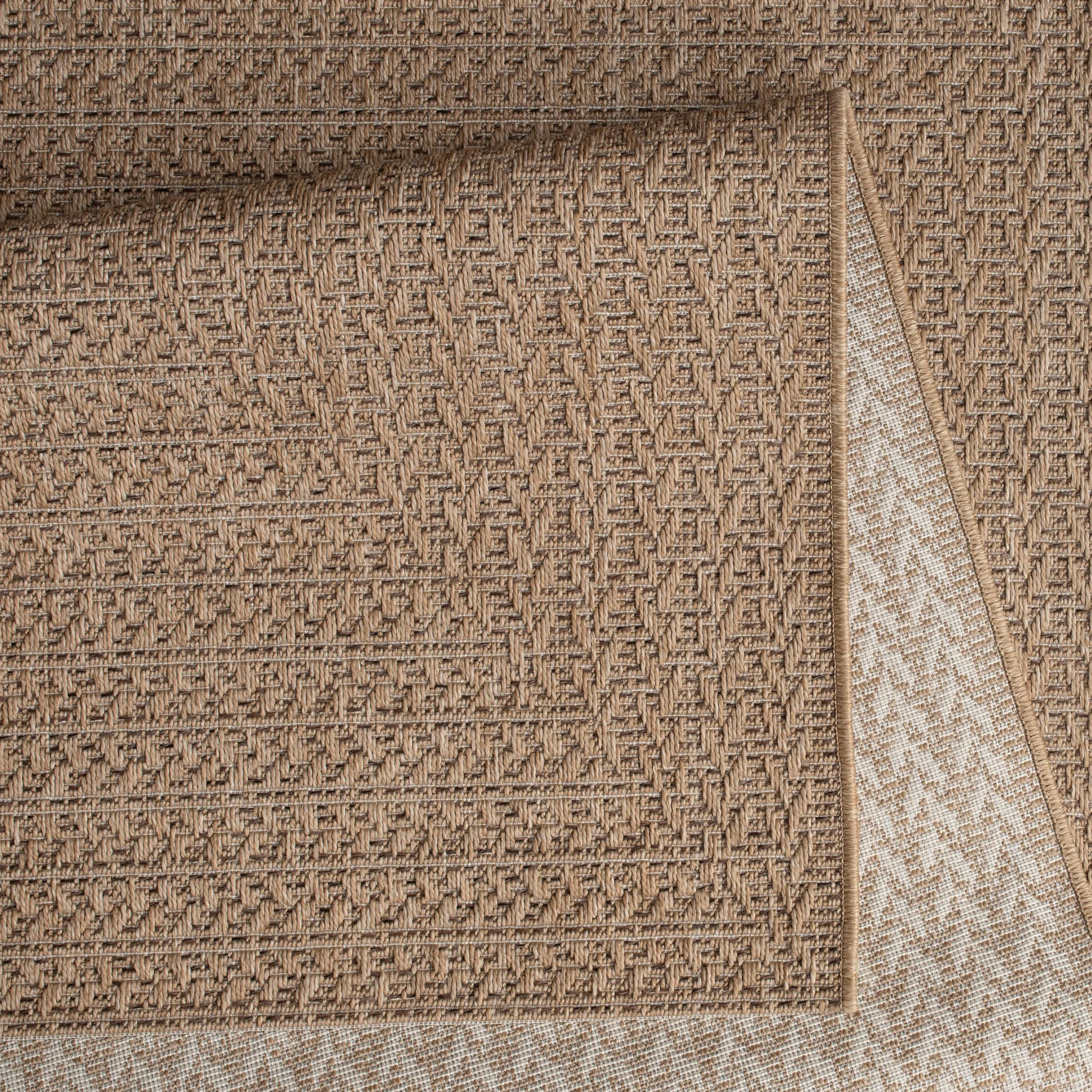Paco Home Tapis d'extérieur Look Jute 160x230 cm Noir Beige