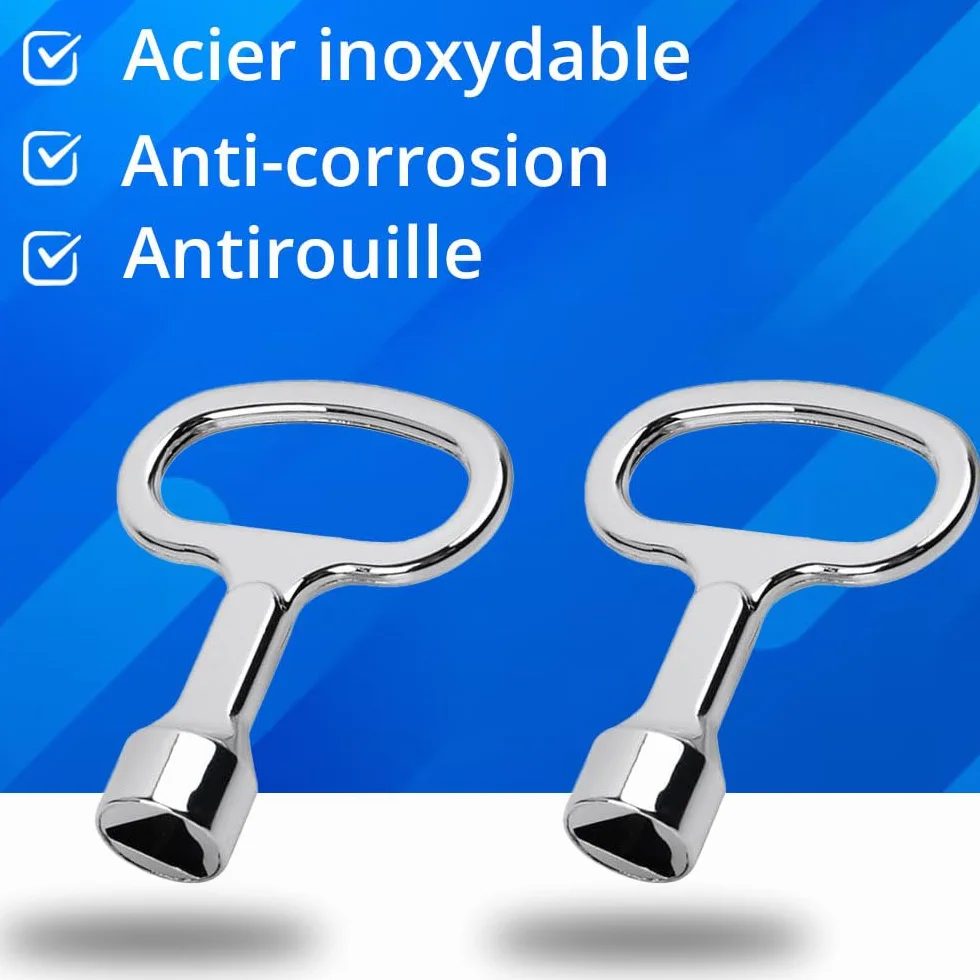 Jonami Clé Triangulaire Universelle Poubelle Déchet Métal Lot de 2