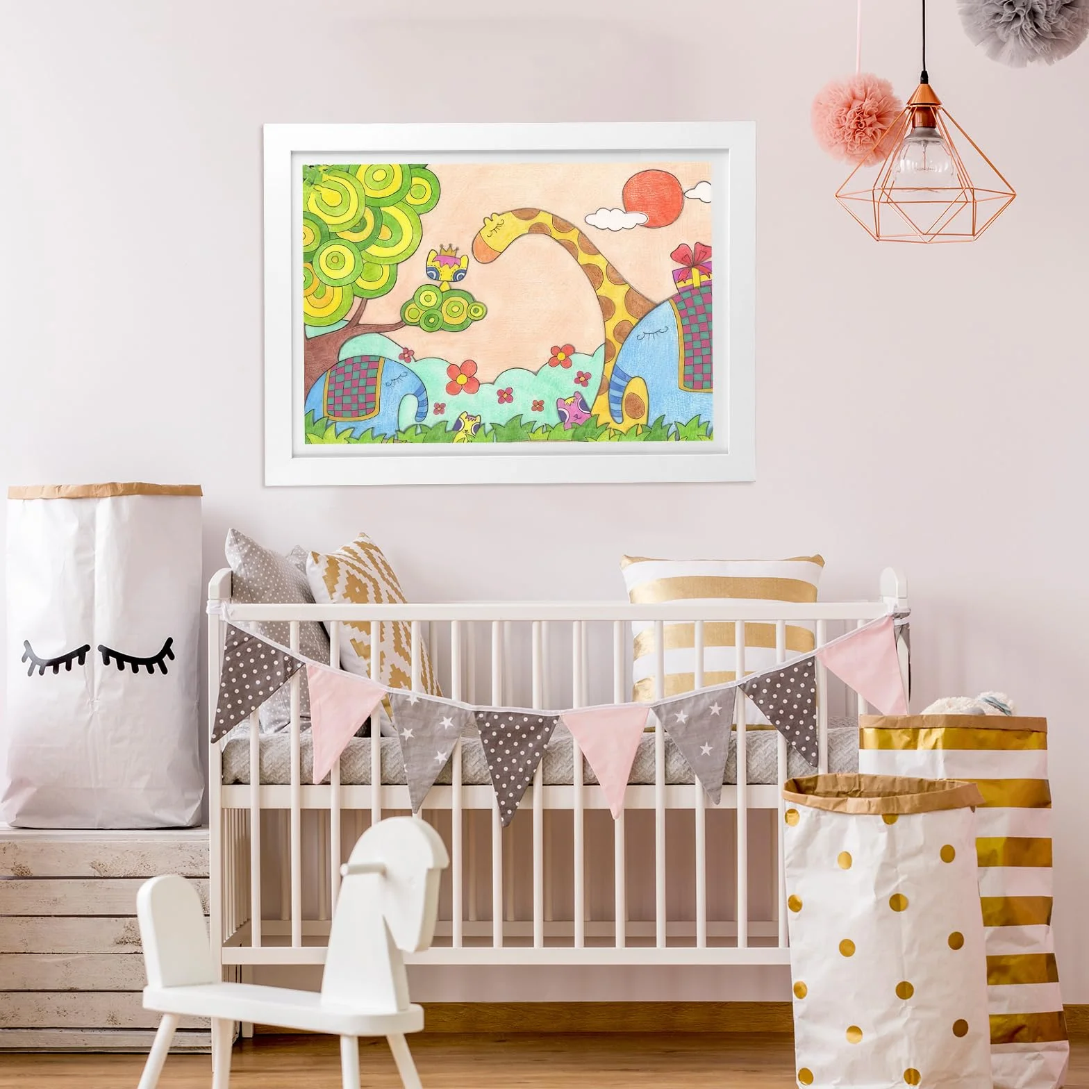 Cadres d'art pour enfants ouverture sur le devant 150 photos A4 blanc 24 x 33 cm