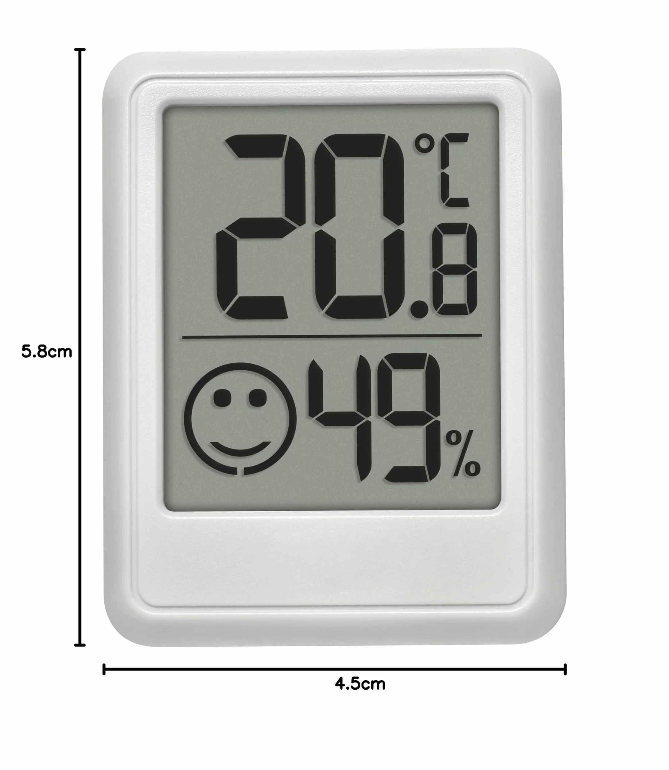 TFA Dostmann Petit hygromètre numérique d'intérieur 30.5060.02 thermomètre humidimètre blanc