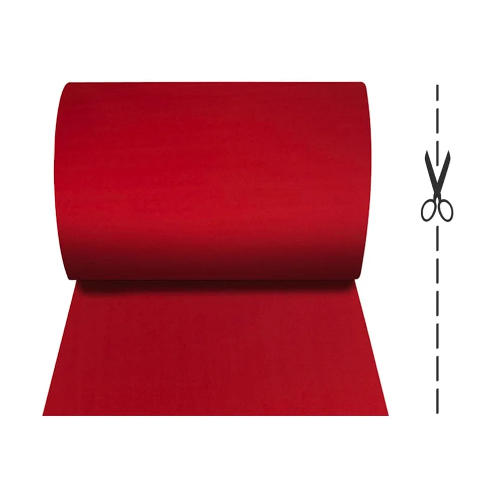 OLIVO.shop ROTOLO STYLE Tapis de cuisine sur mesure, tapis de cuisine antidérapant, tapis de cuisine pvc, 6 couleurs et différentes tailles. (50 x 400 cm, rouge)