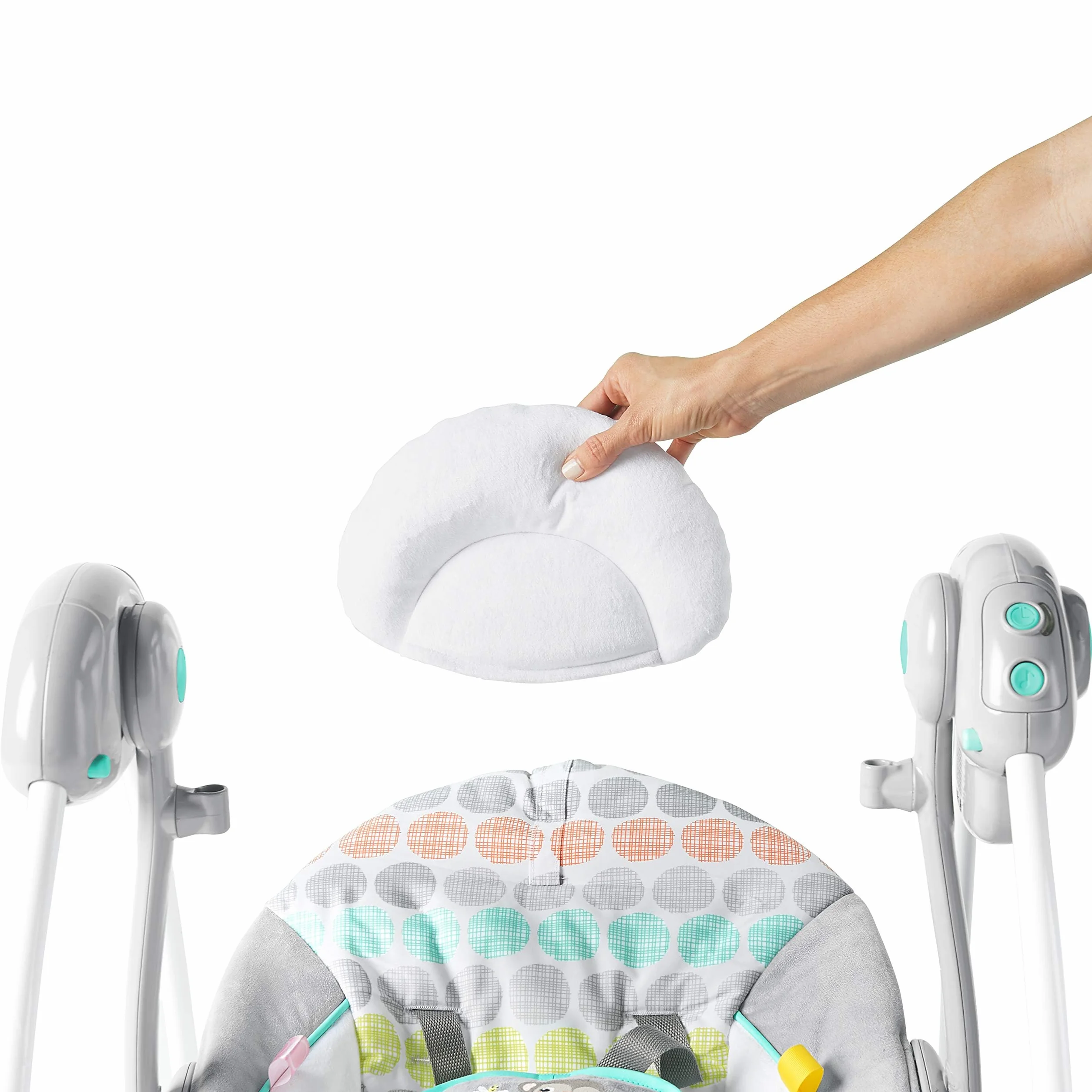 Bright Starts Balancelle Compacte Whimsical Wild 6 vitesses balancement arche jeu amovible 2 jouets interactifs multicolore naissance 9 kg