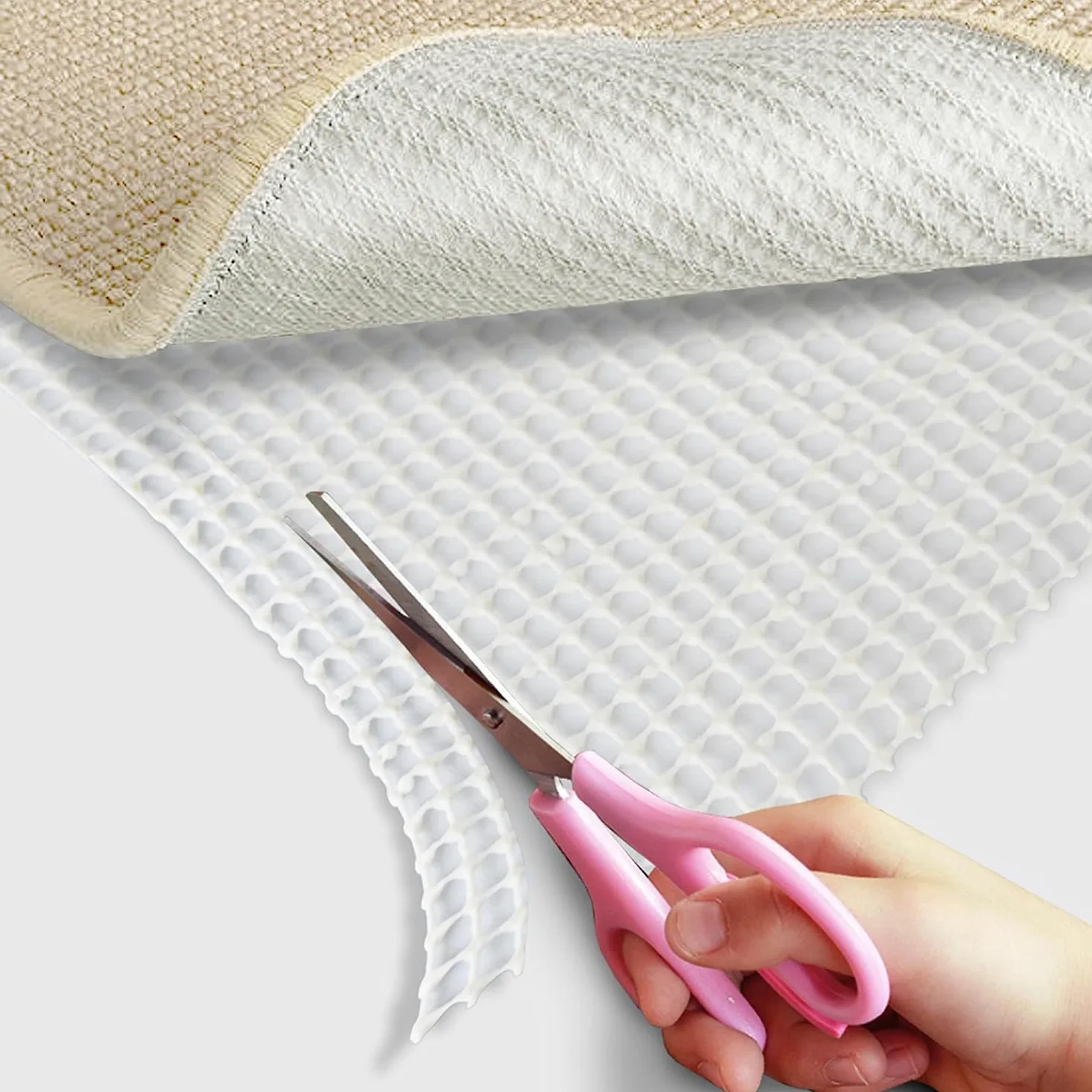 Sous-tapis Rug Grip en mousse souple | Tapis antidérapant pour tapis | Butée de tapis pour sols textiles et lisses | Plusieurs tailles (60 x 500 cm)