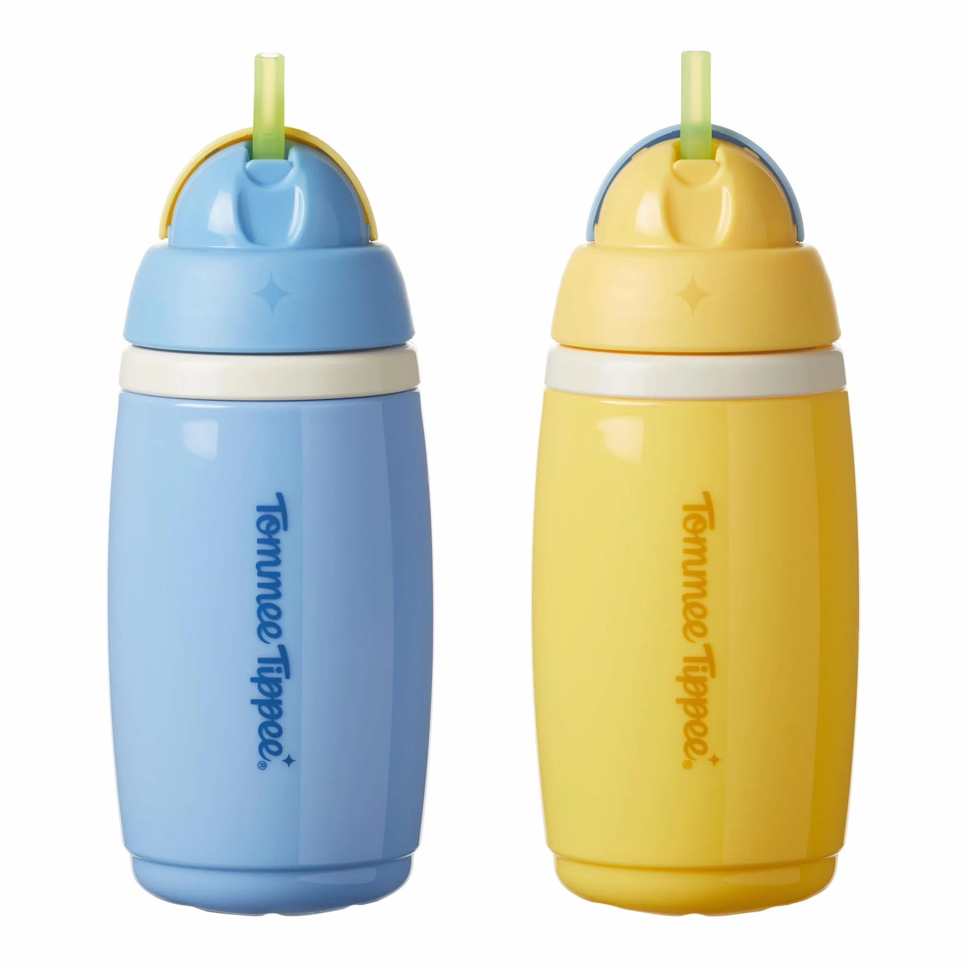 Tommee Tippee tasse isotherme Active Straw 266 ml lot de 2 Bleu Jaune