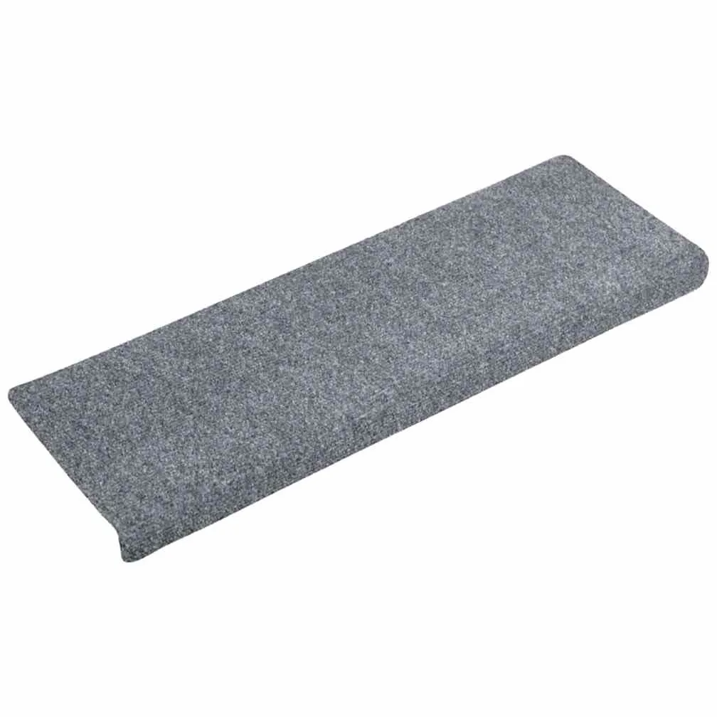 Lot de 5 tapis d'escalier autocollants - Gris clair - 65 x 21 x 4 cm - Antidérapant - Pour coureurs, protection et isolation phonique - Intérieur