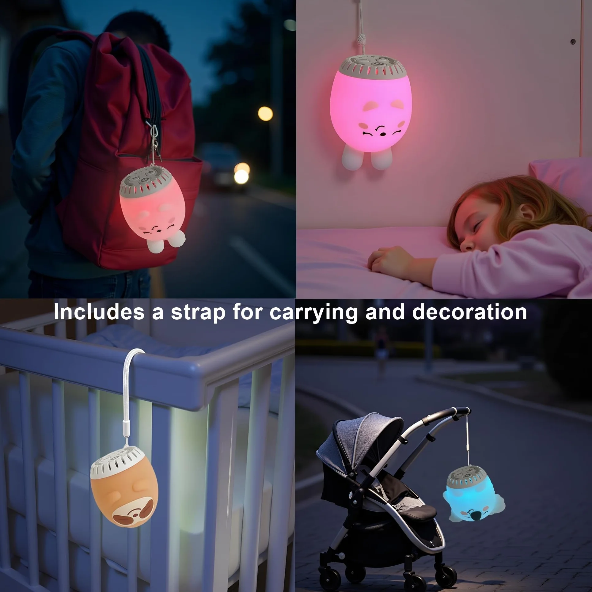 Veilleuse enfant LED silicone koala bruit blanc rechargeable tactile portable