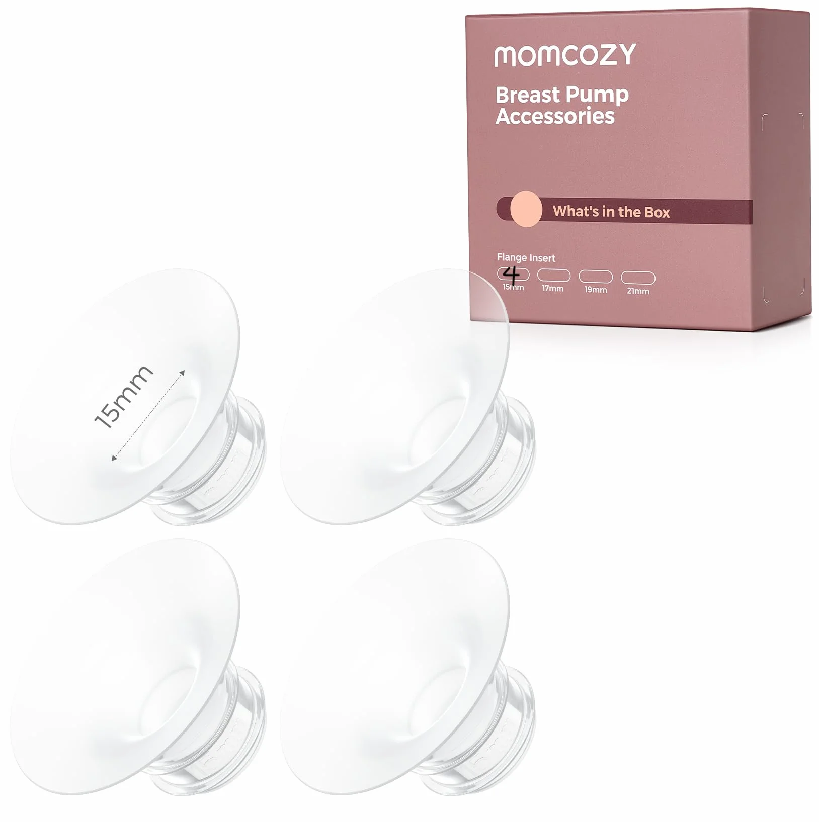 Momcozy Insert de bride 15 mm compatible M5/M6/M9, Accessoire rechange tire-lait, 1 pièce