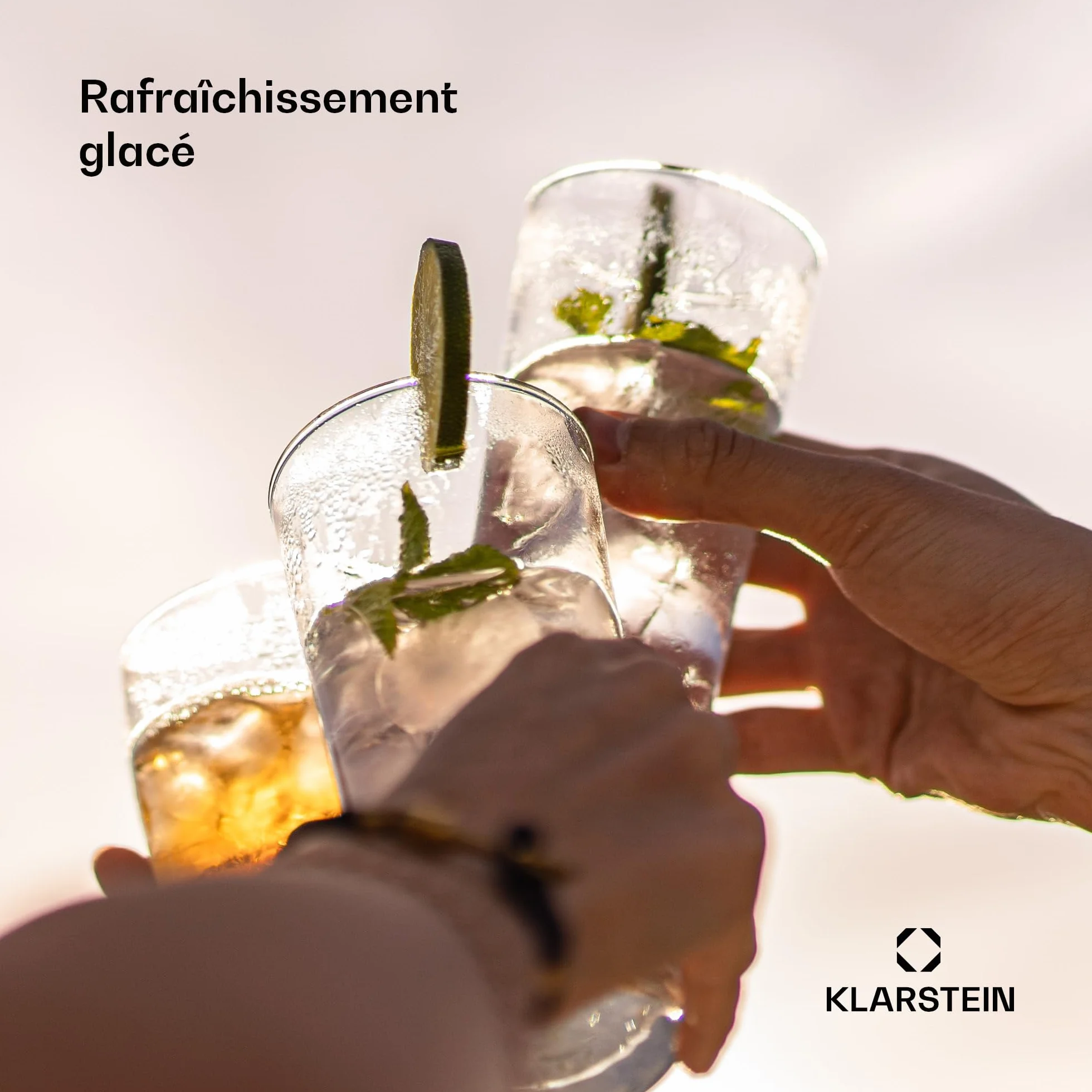Klarstein Machine à Glaçons 1.8L, 15kg/24h, Ice Maker avec Alarme