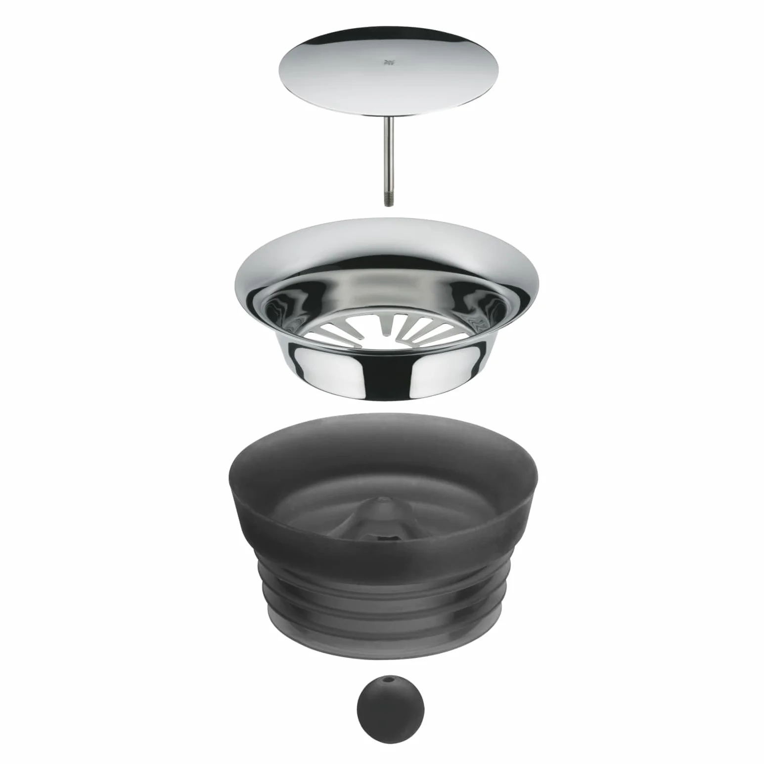 WMF Basic 0617726040 Carafe à eau de 1,5 l (Noir) en verre, système Close Up, hauteur 32,7 cm, largeur 11,3 cm, Sans accessoires