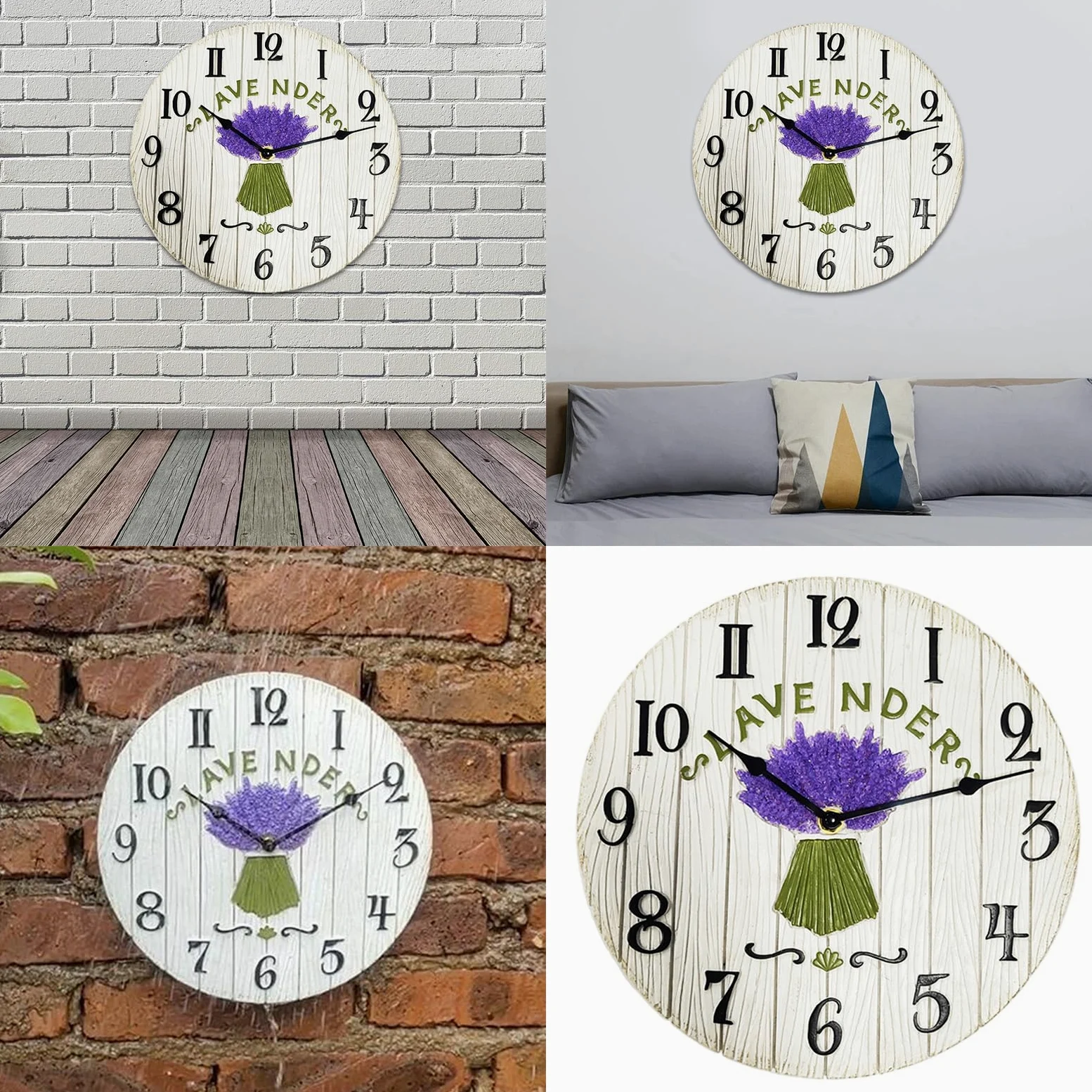 Générique Horloge Murale extérieure à Affichage précis de l ' Heure, résistante à l ' Eau, Montres pour campeurs et randonneurs, Horloge Murale en résine à Affichage précis de l ' Heure
