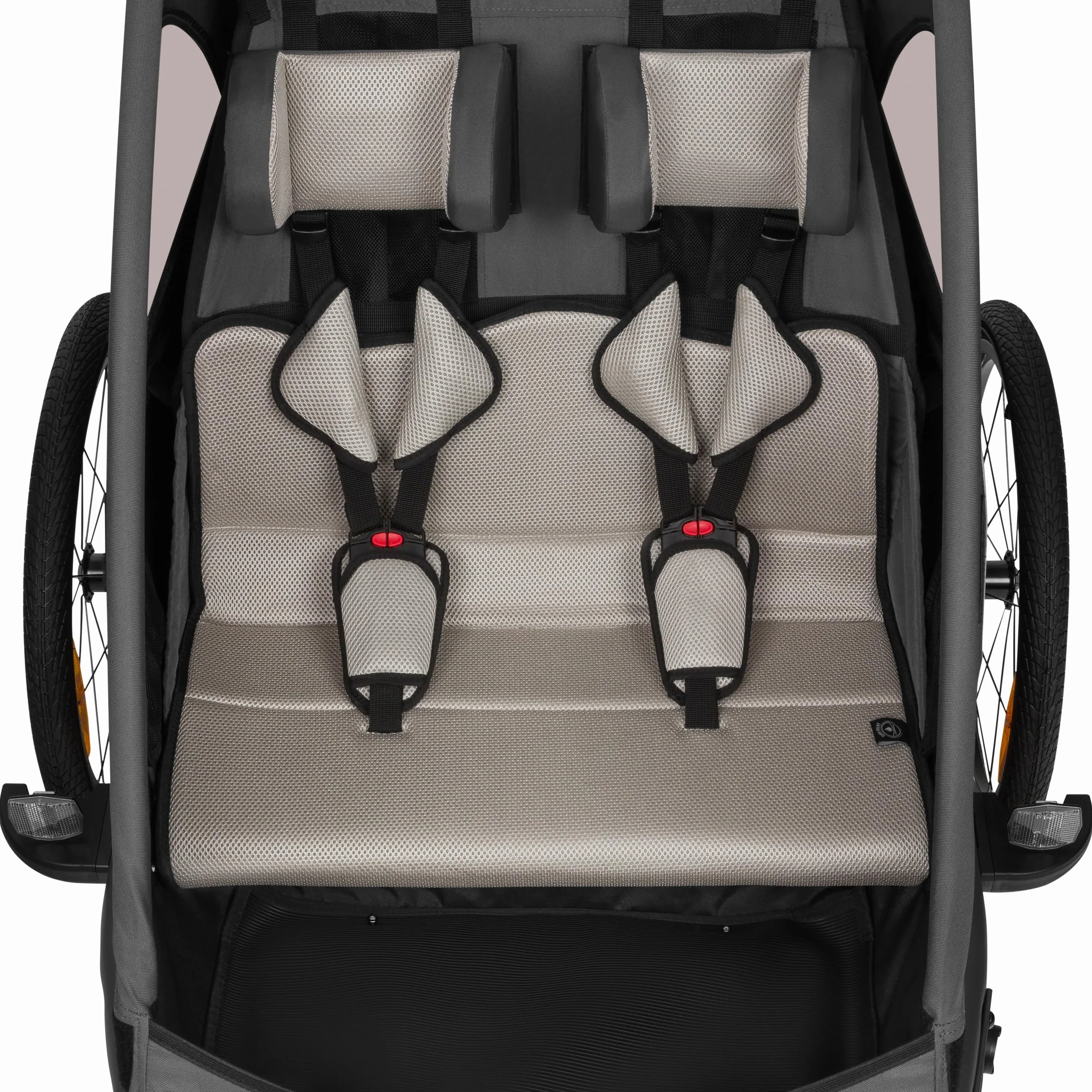 LIONELO CAMA Remorque vélo 2 en 1 poussette enfants 6 mois-6 ans 2x22 kg suspension grandes roues auvent étanche