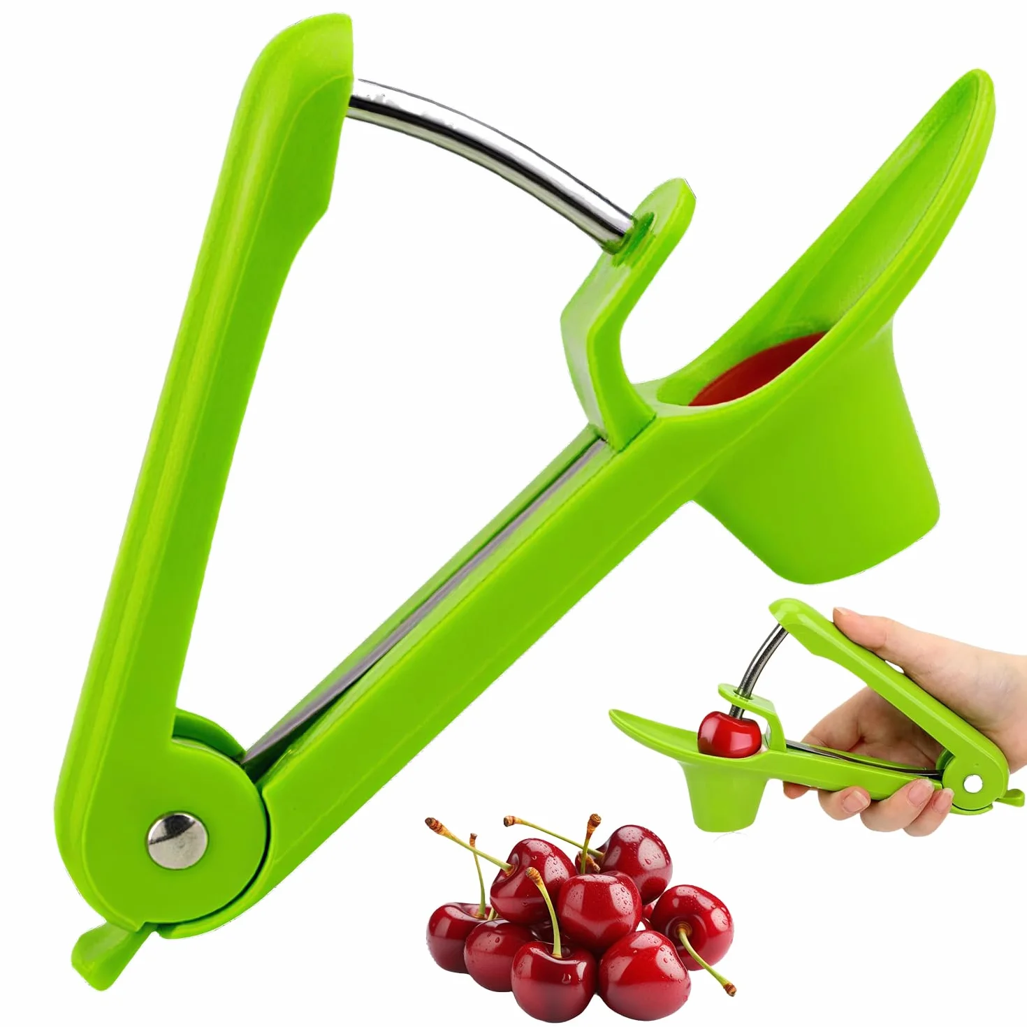 Dénoyauteur à cerises et olives en acier inoxydable, Cherry Pitter manuel pour olives, cerises, dattes