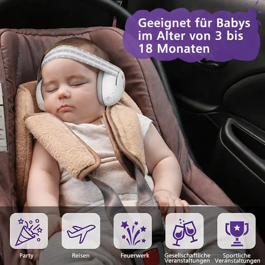 Casque anti-bruit bébé 0-2 ans protection auditive réduction de bruit