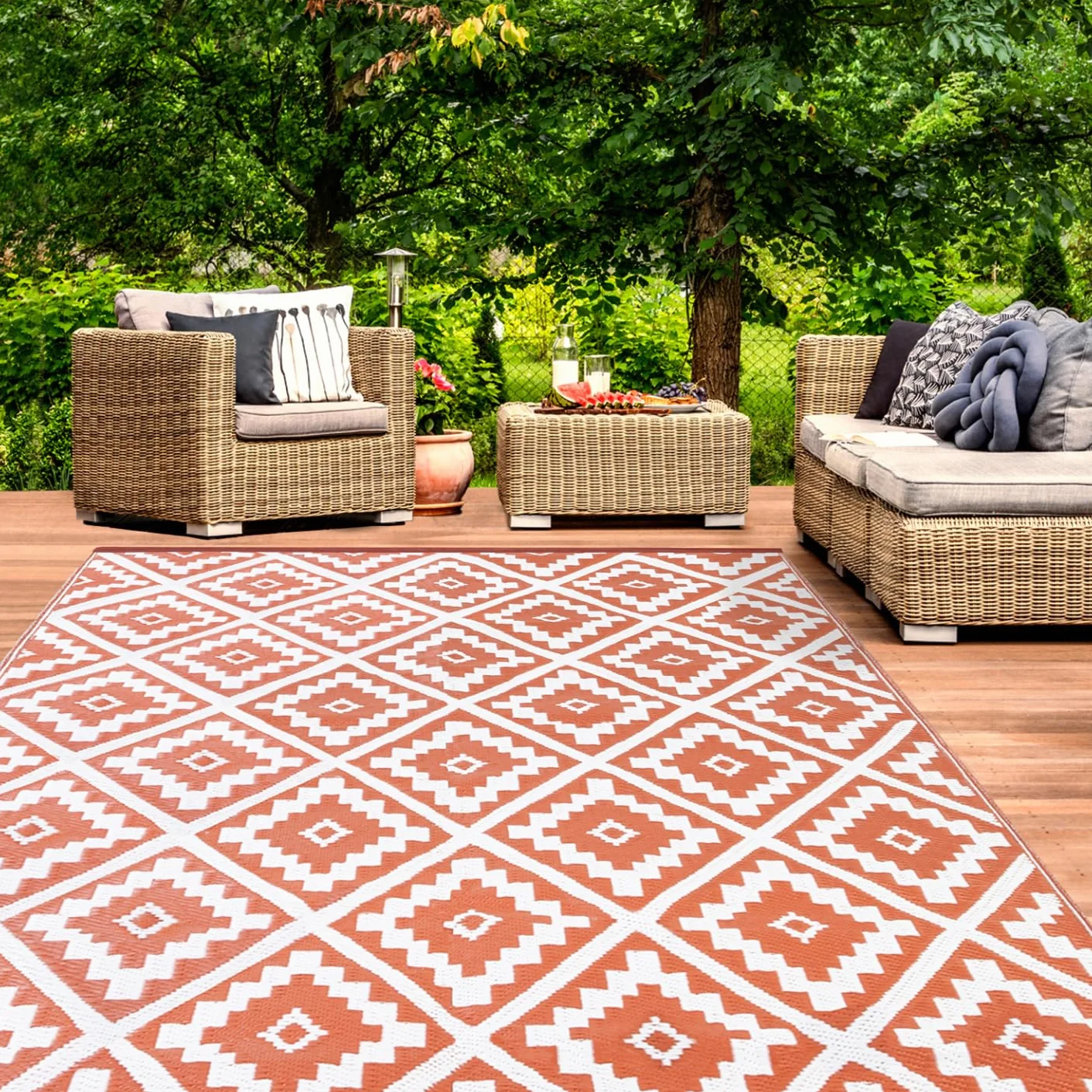Tapis extérieur Bahamas Terracotta 270 x 370 CM