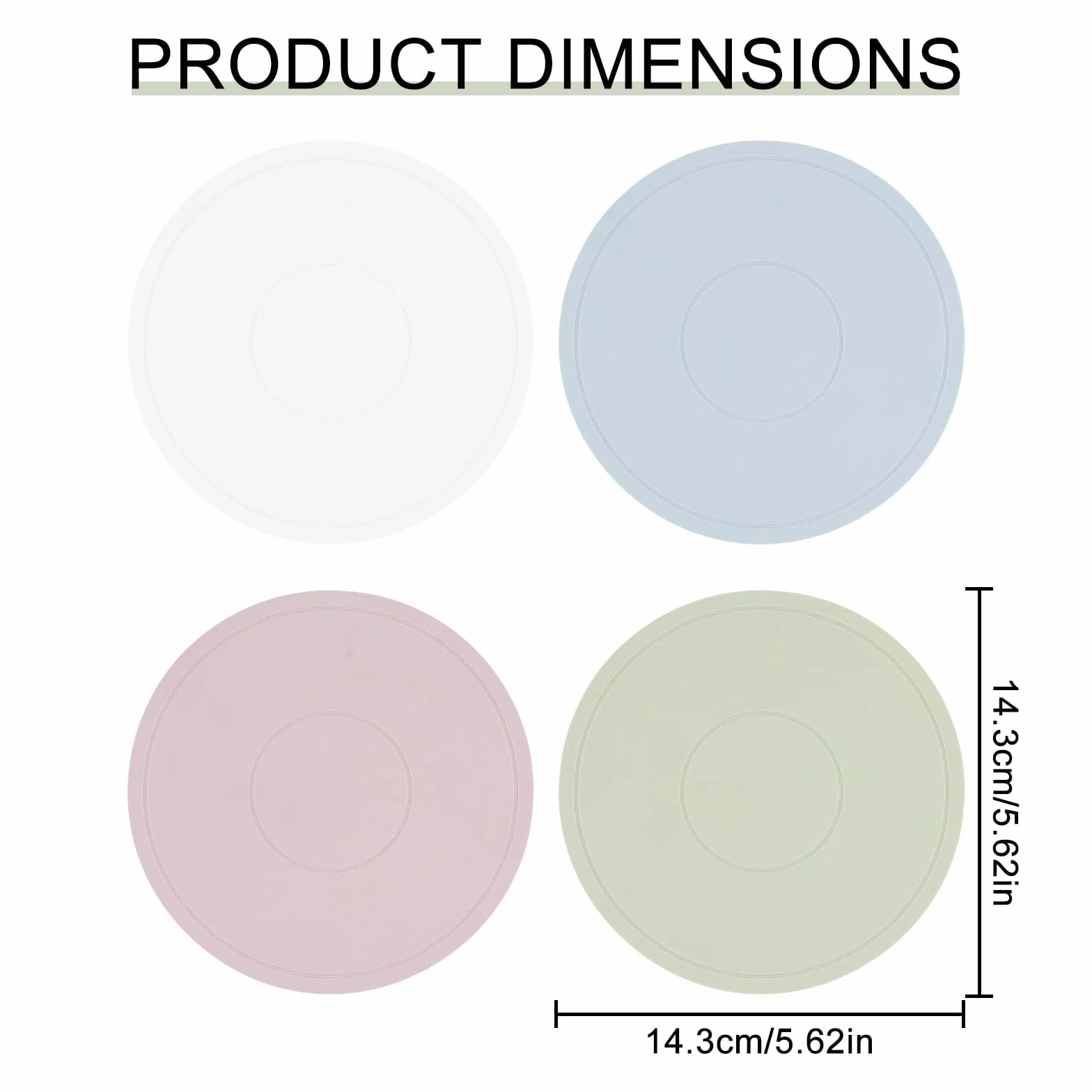 Lot de 4 Tapis de Dessous de Plat en Silicone, Anti-dérapant, Résistant à la Chaleur, pour Cuisine et Salle à Manger