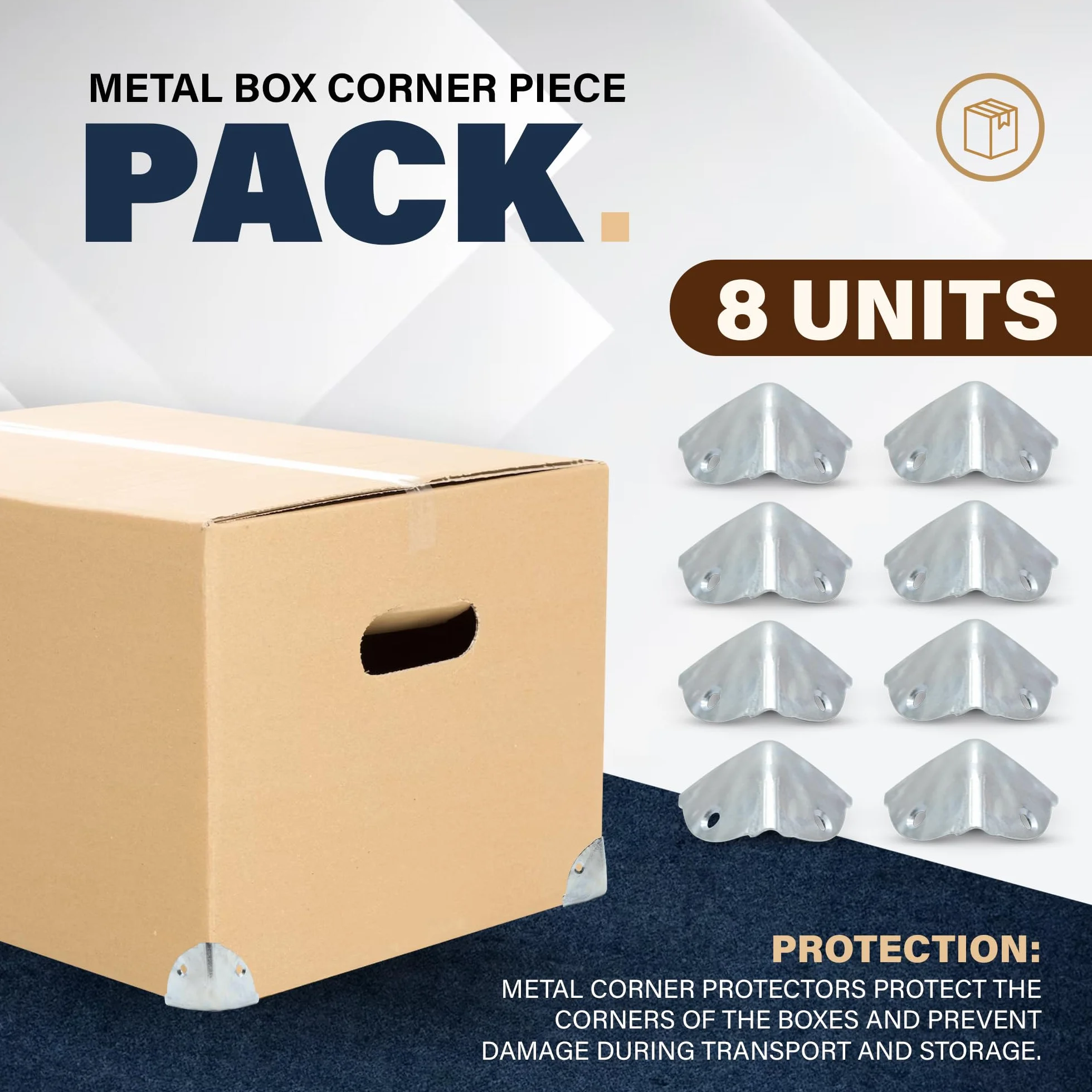 Protection Angle Metal Zinc Galvanisé 36x36x36mm Pack 8 Coins de Protection