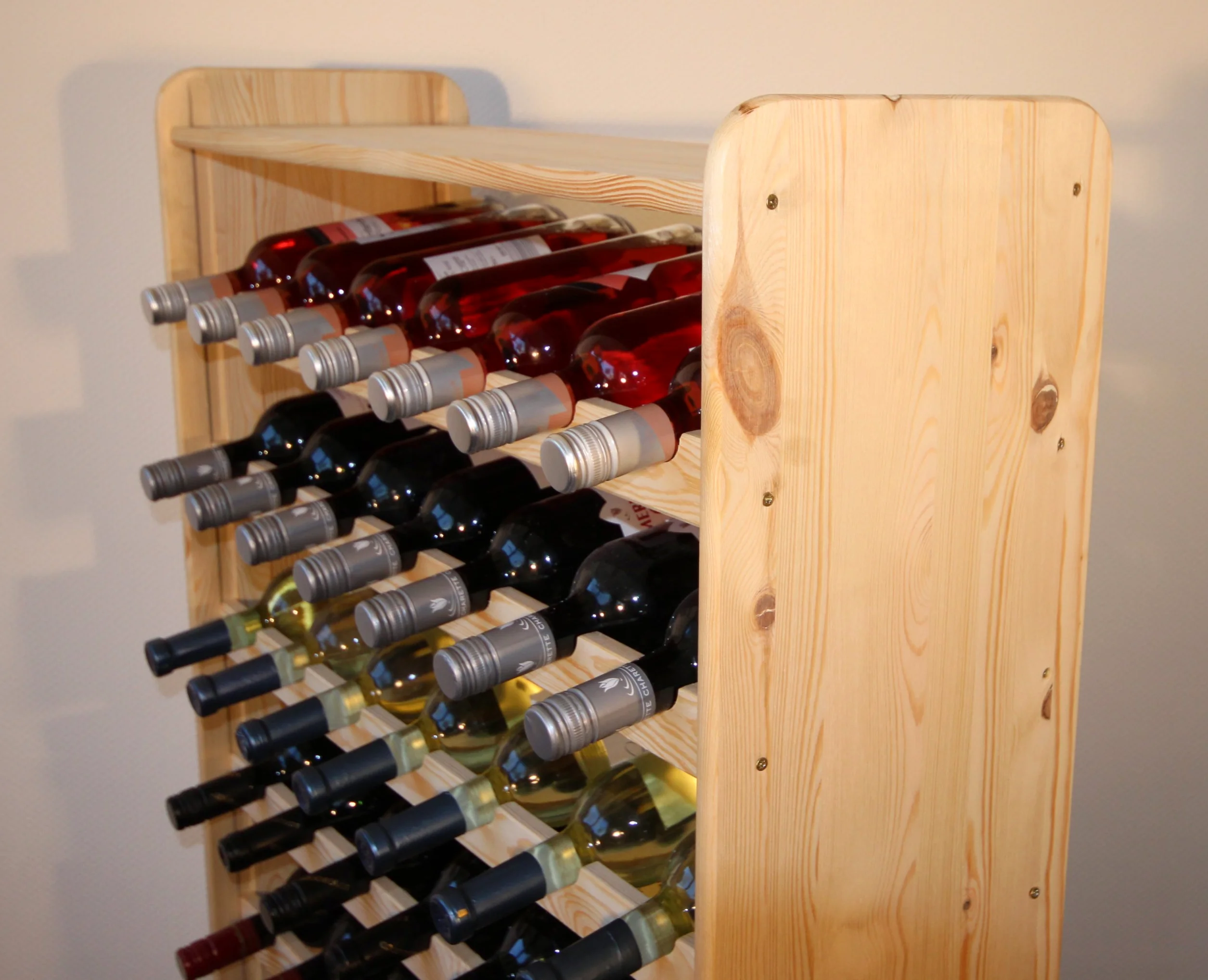 Wooden Wine Rack, Wine Bottle Rack for 56 Bottles 3-56 RW by Len Mar.de