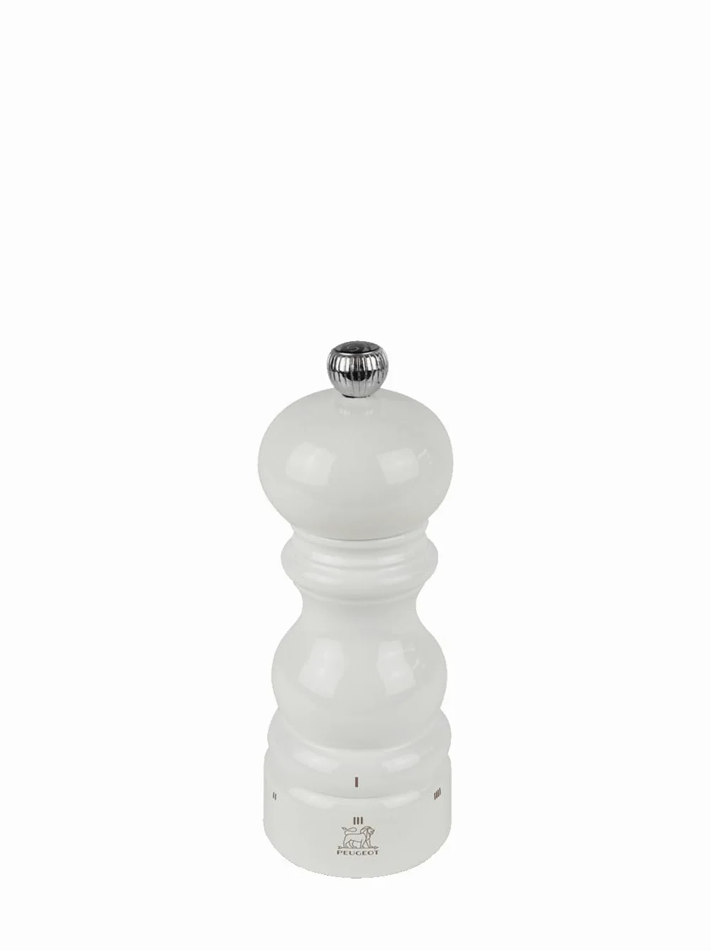 PEUGEOT - Moulin à Sel Paris u'Select 15 cm - 6 Réglages de Moutures - Innovation Sel Glace, Mécanisme Zirlion - En Bois Labellisé PEFC - Fabrication Française - Coloris Laqué Blanc