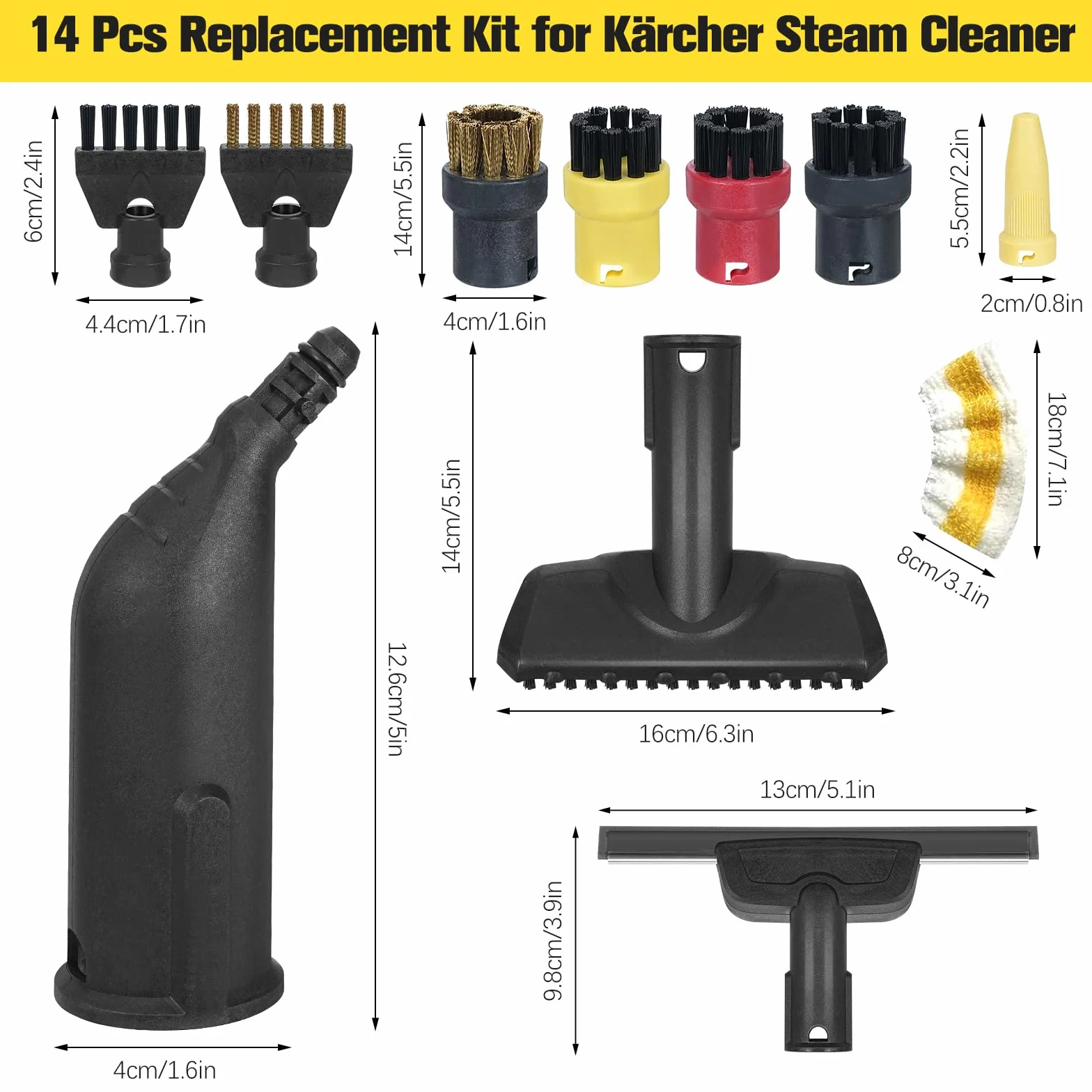 Kärcher SC1 SC2 SC3 SC4 SC5 Accessoires Nettoyeur Vapeur Lot 14 Pièces