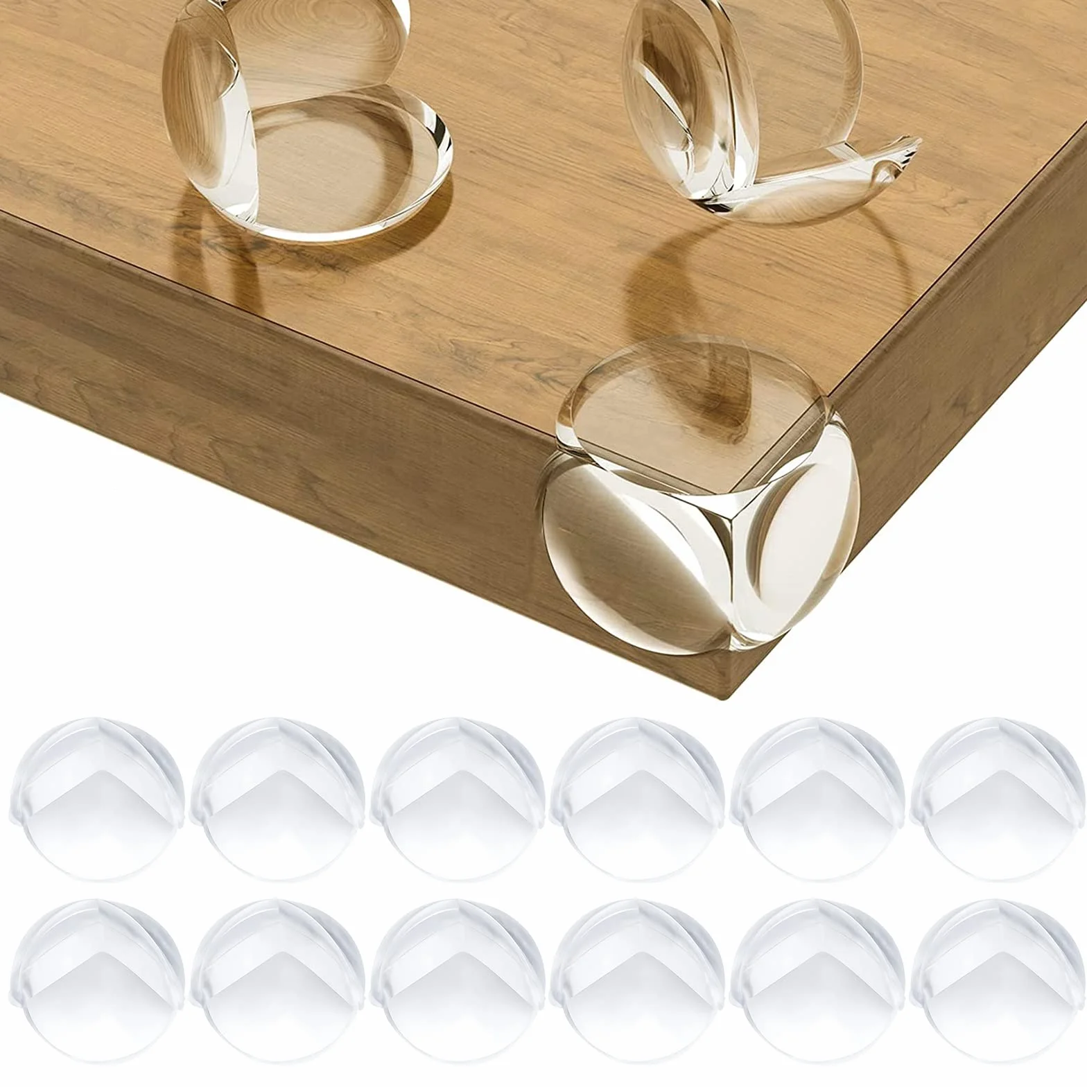 BillyBach Protections Coin de Table pour Bébé - Protections d'angle pour Meuble Sécurité Enfant Pack de 12