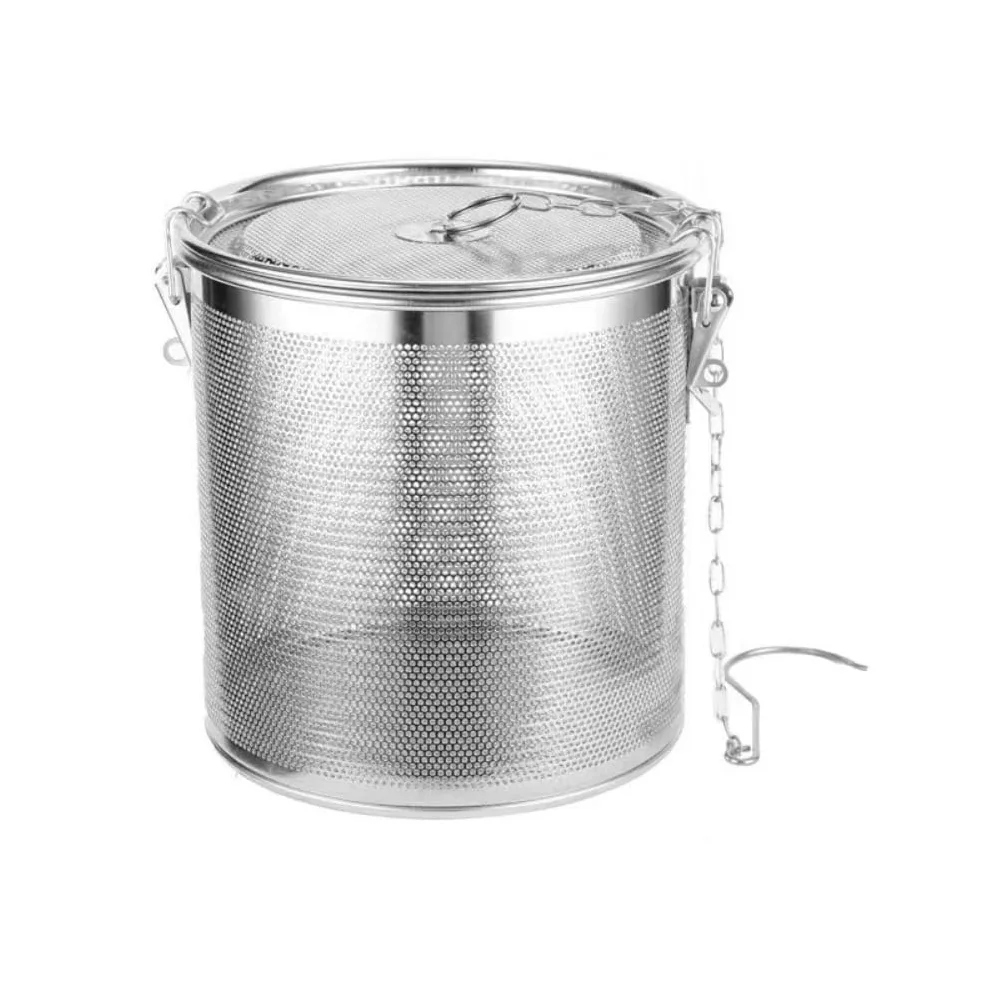 Infuseur à thé en acier inoxydable et passoire avec chaîne, filtres de cuisson durables pour le thé en vrac, facile à nettoyer et réutilisable, parfait pour la maison et les voyages