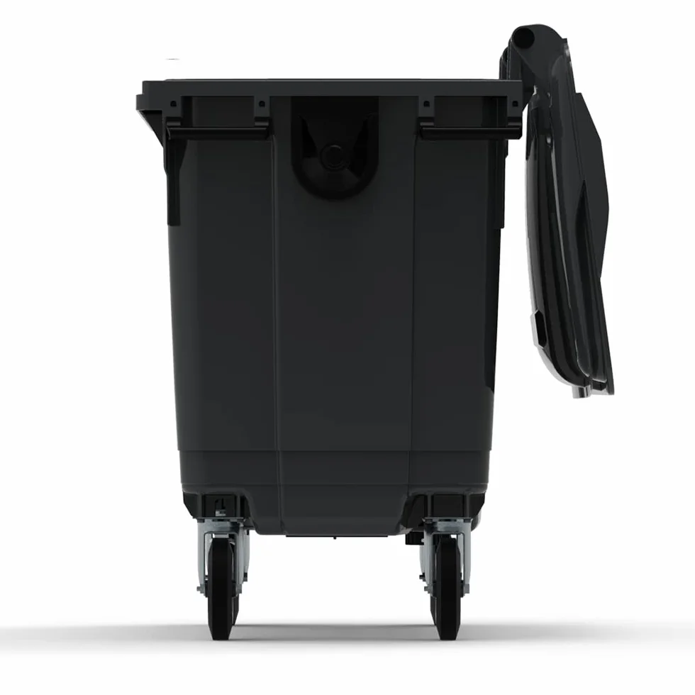 ESE France Conteneur Poubelle 660L 4 roues Recyclé Gris Fabriqué en France