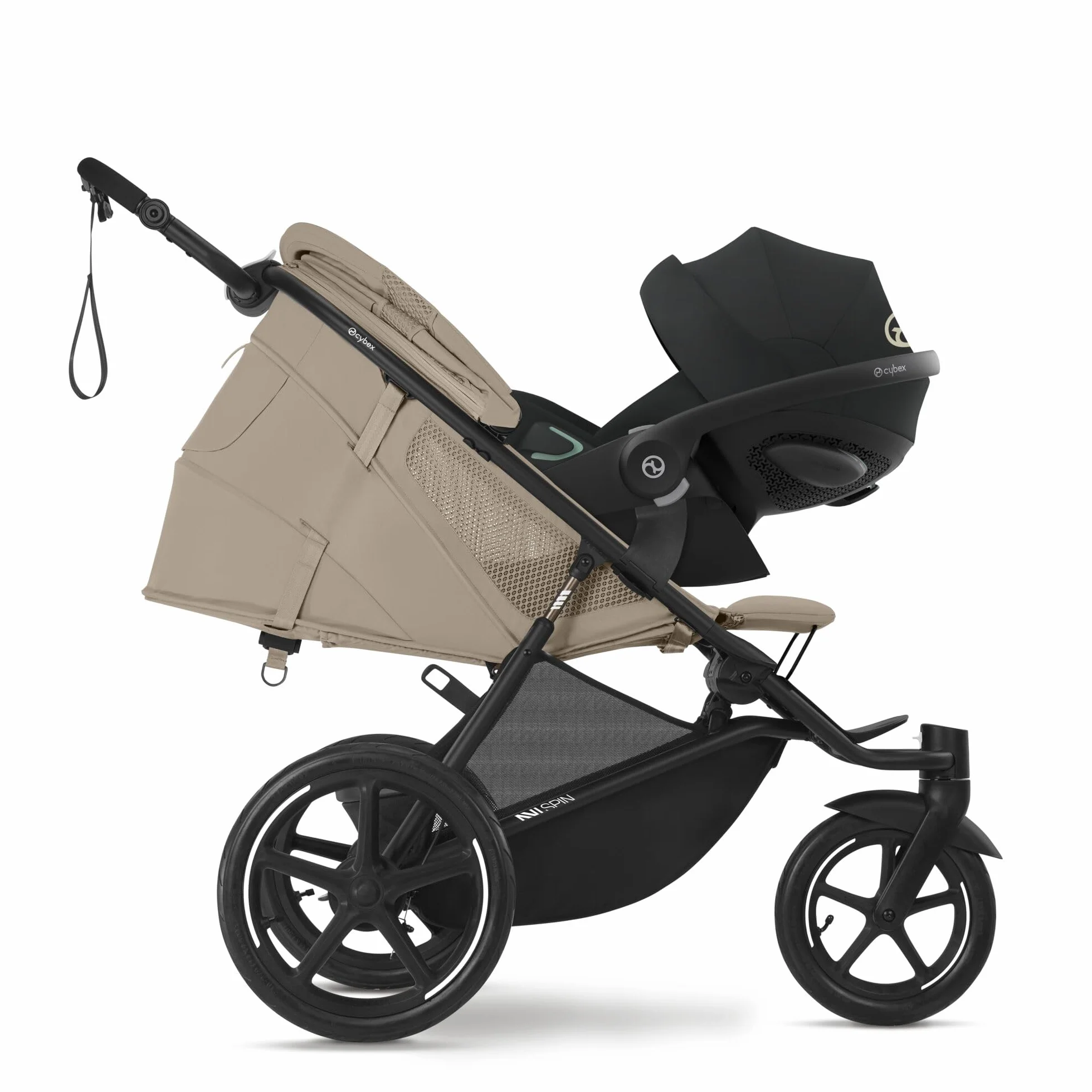 CYBEX Poussette AVI SPIN, De la naissance à 4 ans, 111 cm, 22 kg, Almond Beige