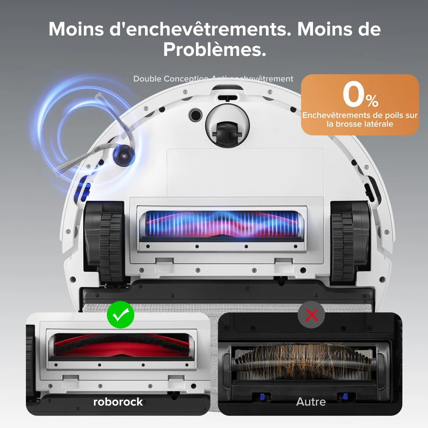 Roborock Q10 S5+ Aspirateur Robot Laveur 10000 Pa Vidage Automatique Double Anti-emmêlement Système VibraRise 2.0