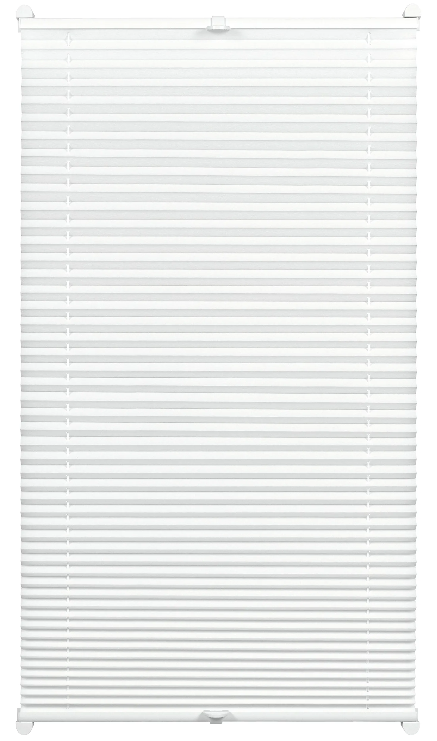 Gardinia Store Plissé à Clipser, Opaque, Kit de Montage Inclus, Store Plissé à 2 Rails EASYFIX, Blanc, 90 x 210 cm (BxH)