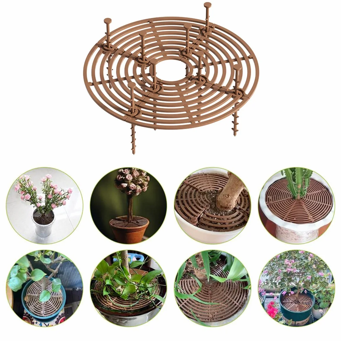 Grille de Protection pour Pot de Fleurs 52cm 30cm Plastique Sécurité Animaux Chat Bébé 40 Piles