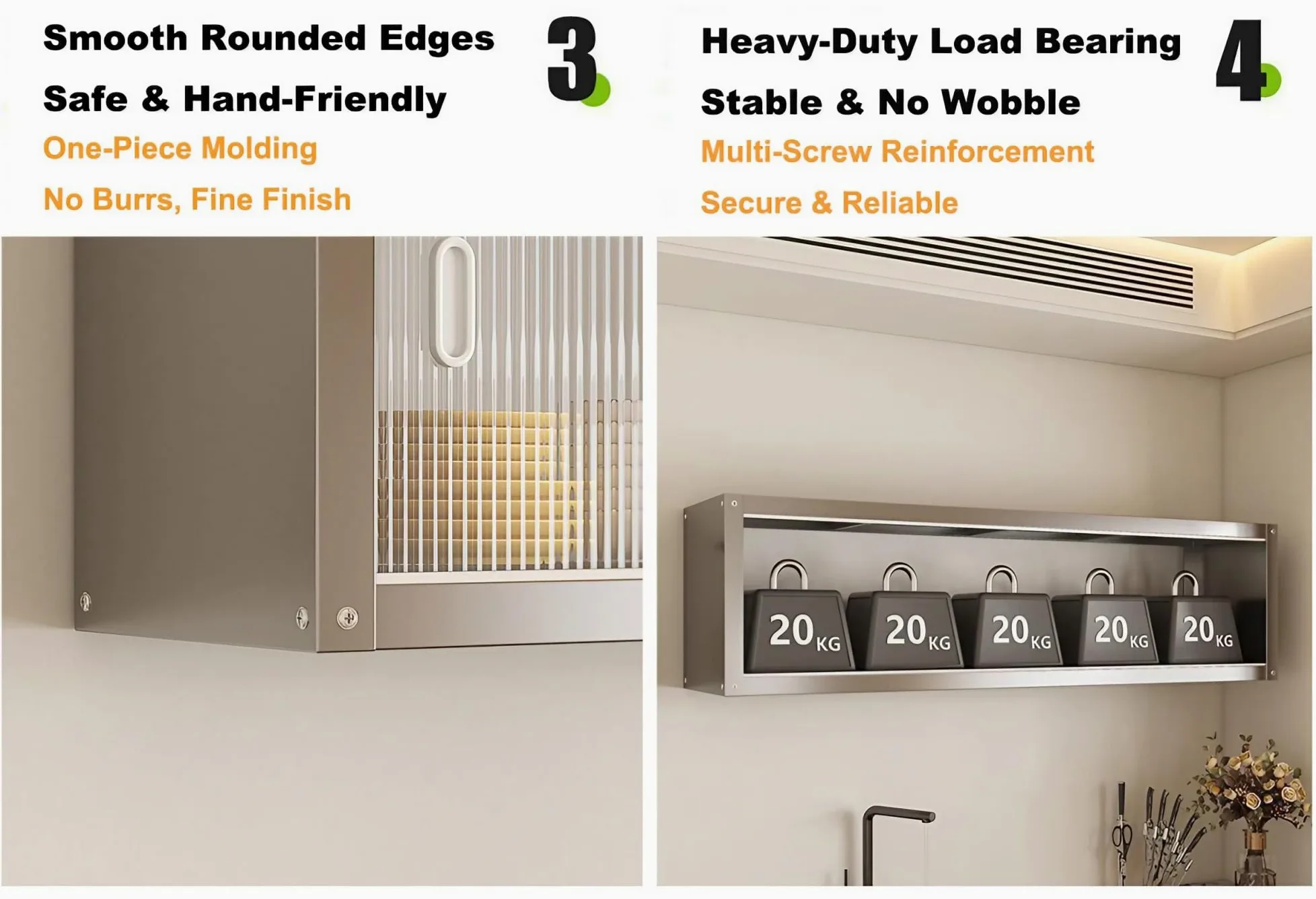 Armoire de rangement de cuisine en acier inoxydable avec portes coulissantes à fixation murale pour cuisine, salle de bain, bureau (120 x 30 x 70 cm) design durable et élégant