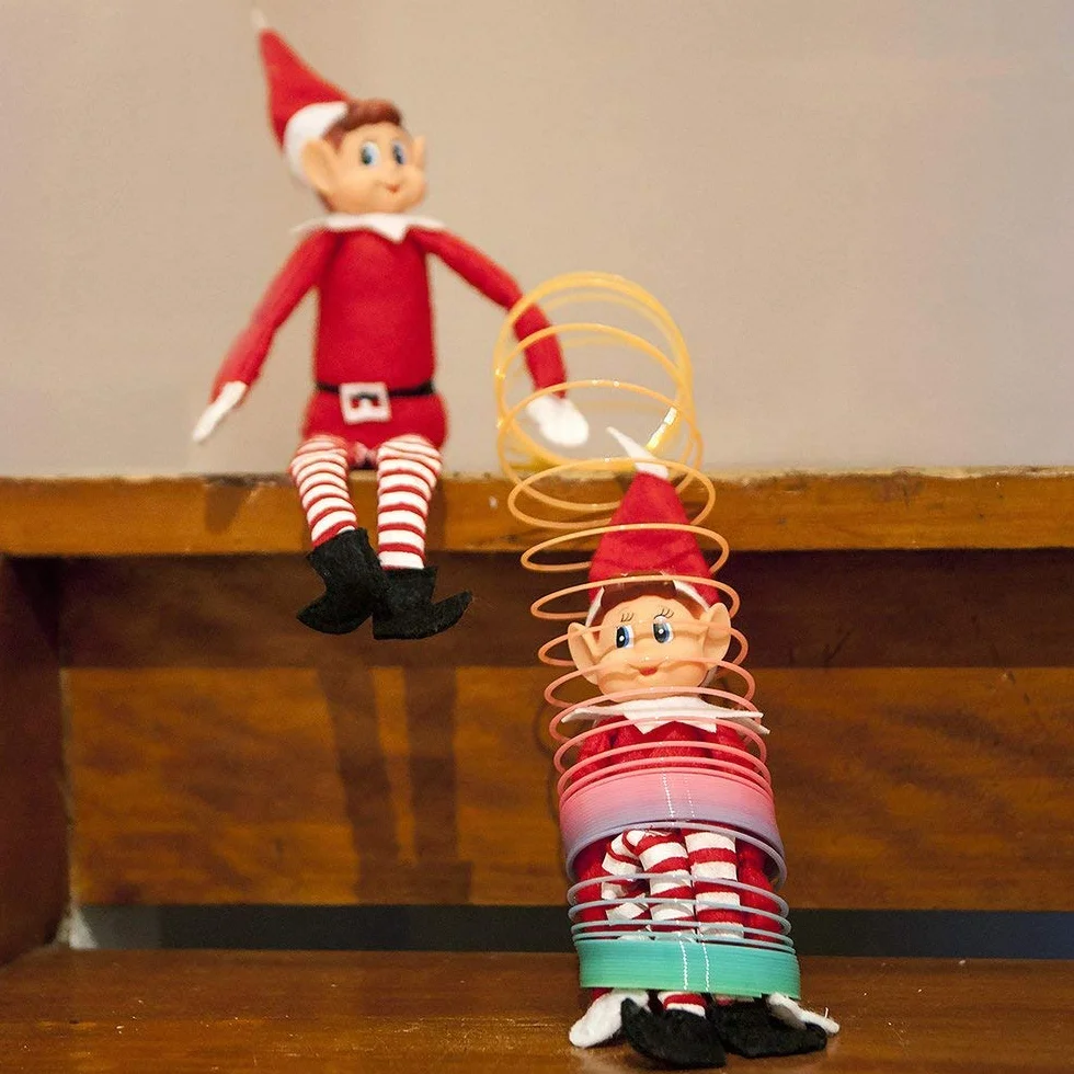 Elfie et Elvie Lot de 2 Figurines Souples en Vinyle Rouge