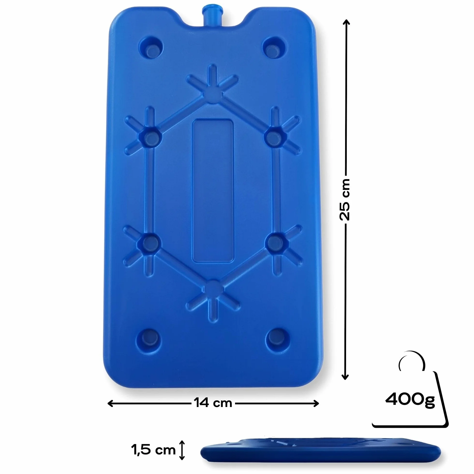 Lot de 16 blocs réfrigérants 400 ml pour glacière - Éléments de refroidissement bleus extra plats