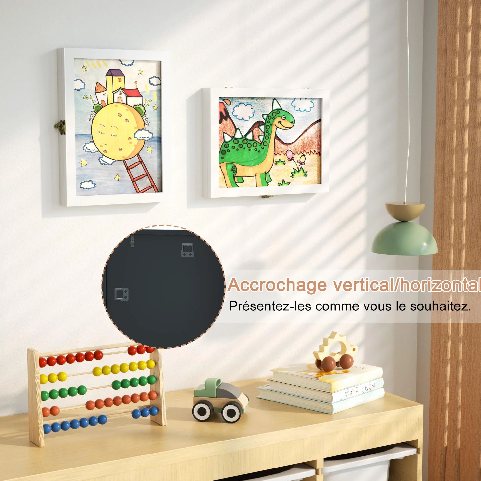 SRIWATANA Cadre Dessin Enfant A4 Remplissable 150 pcs Art pour Écoles Maison Blanc