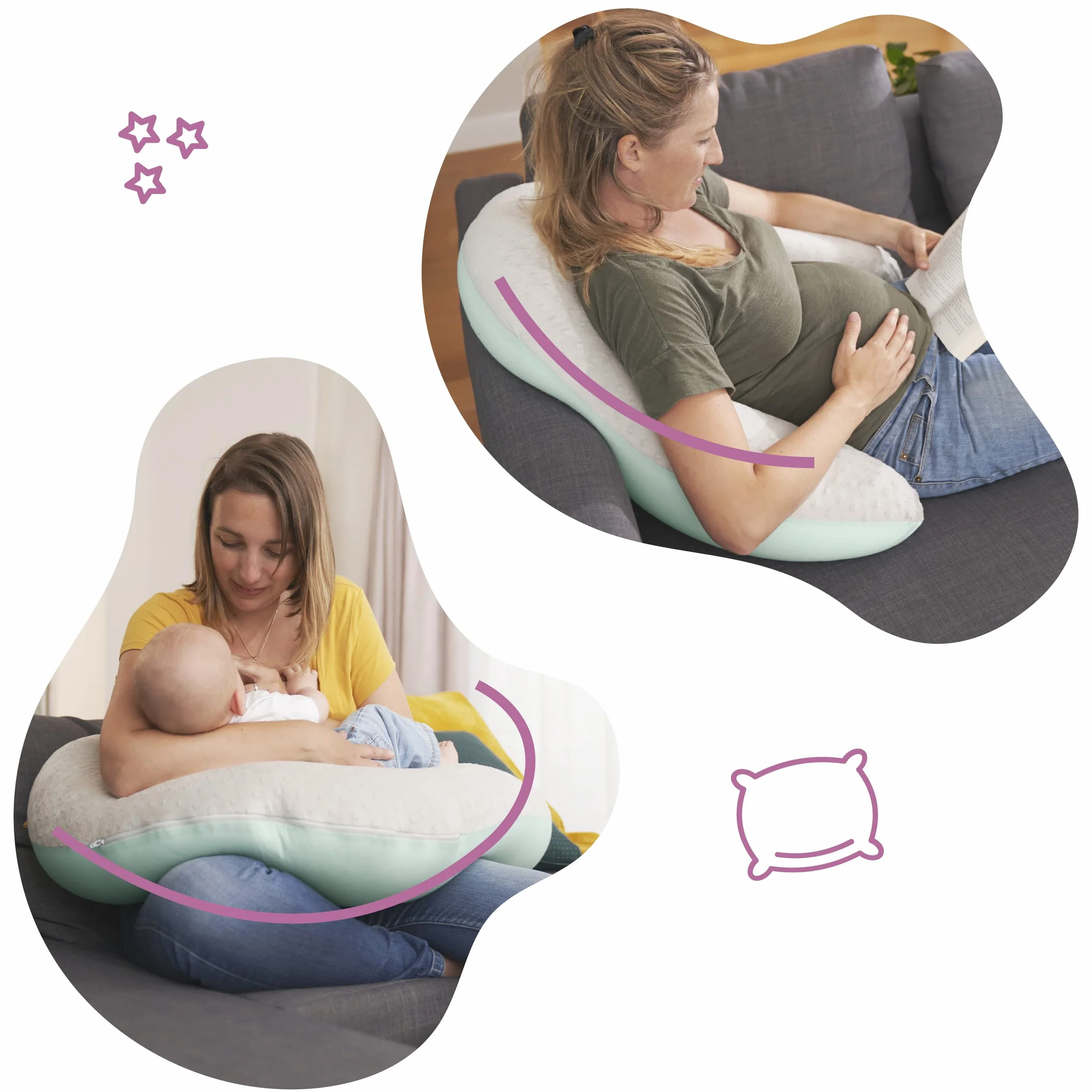 Badabulle Coussin d'allaitement Evolutif Fluffy Polyester