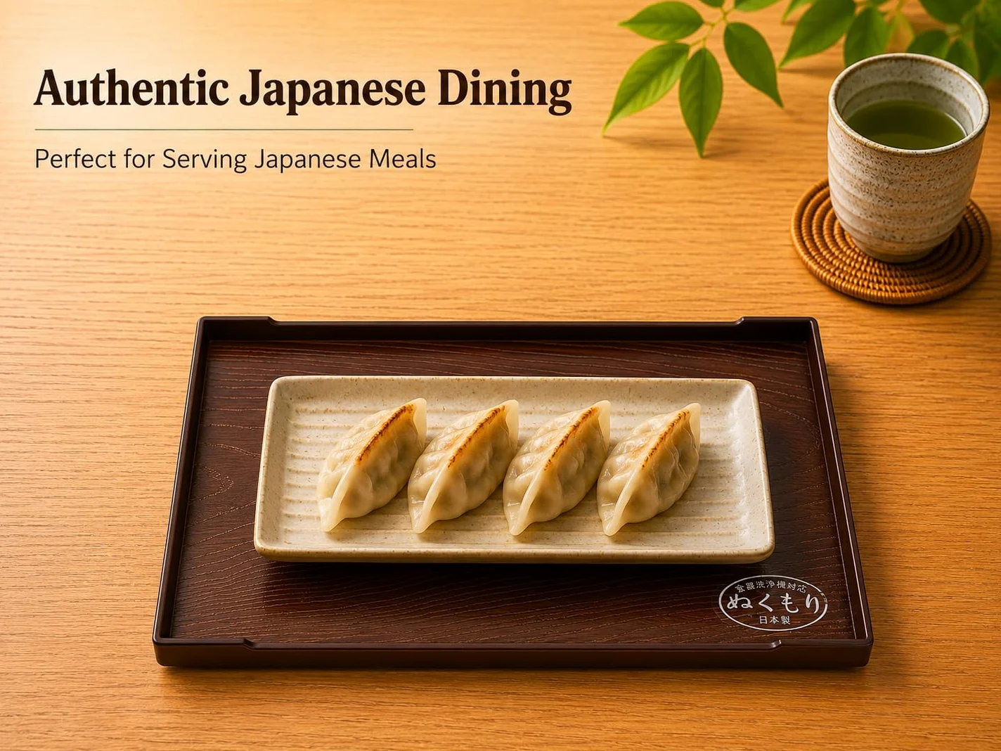 JapanBargain, Lot de 10 petits plateaux de service japonais en plastique laqué, plateaux à saké, assiettes à sushis, assiettes à goûter, fabriquées au Japon, marron, 25,4 x 15,9 cm