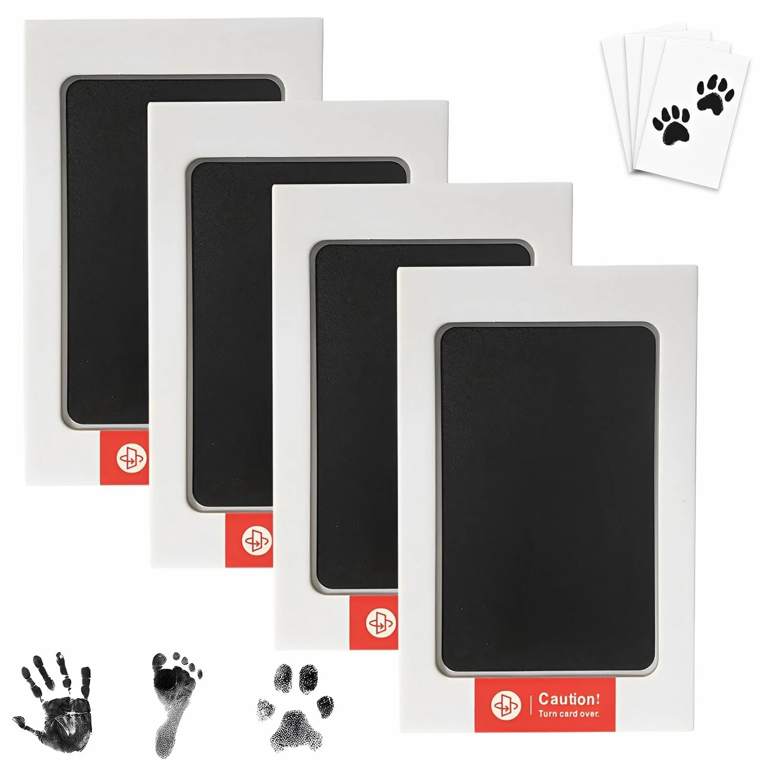 Kit Empreinte Chien Main Pied Bébé Chat Tampon Clean Touch pour Nouveau-Né et Animale Cadeau
